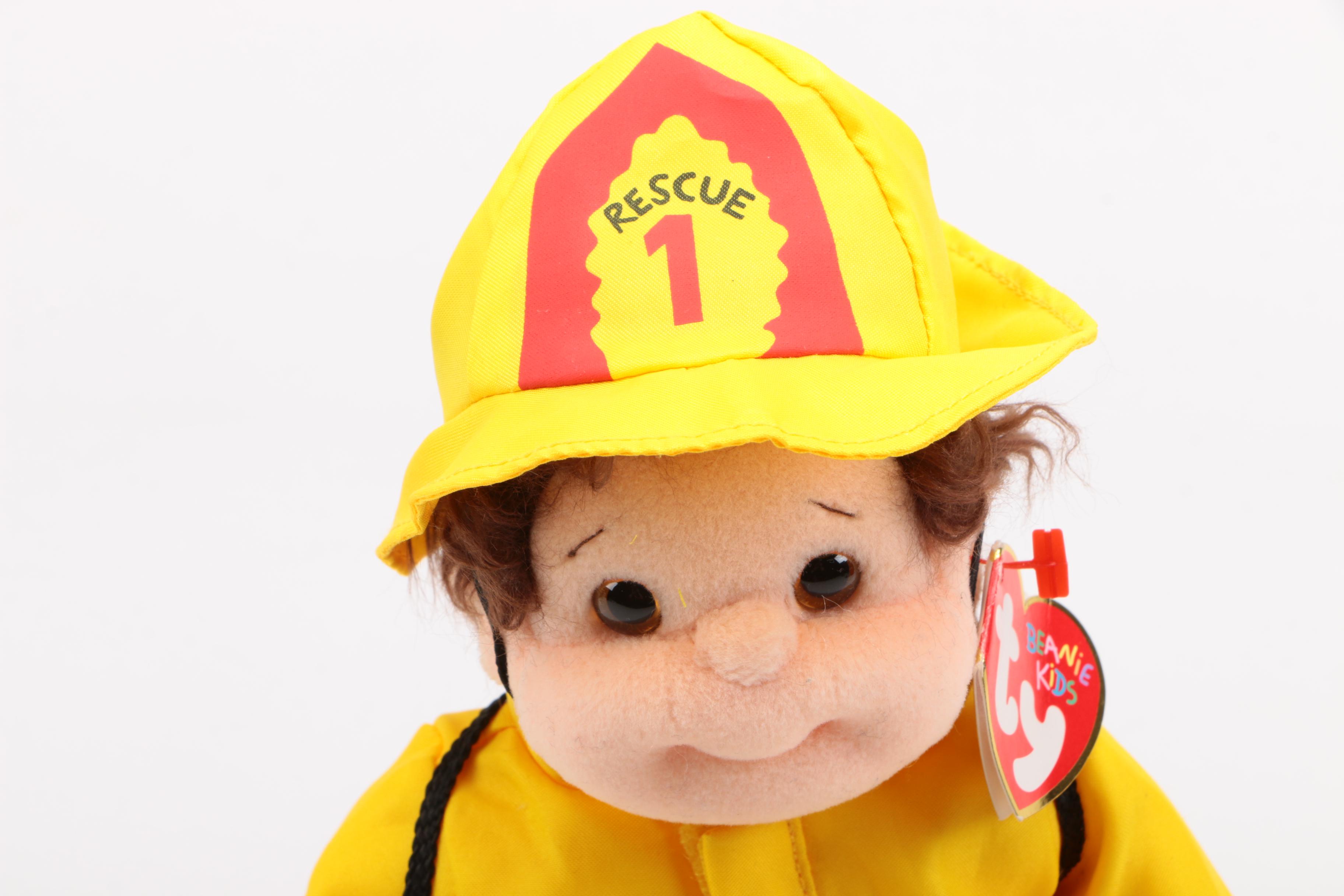 Ty Firefighter and Paz the Penguin Plush Toys