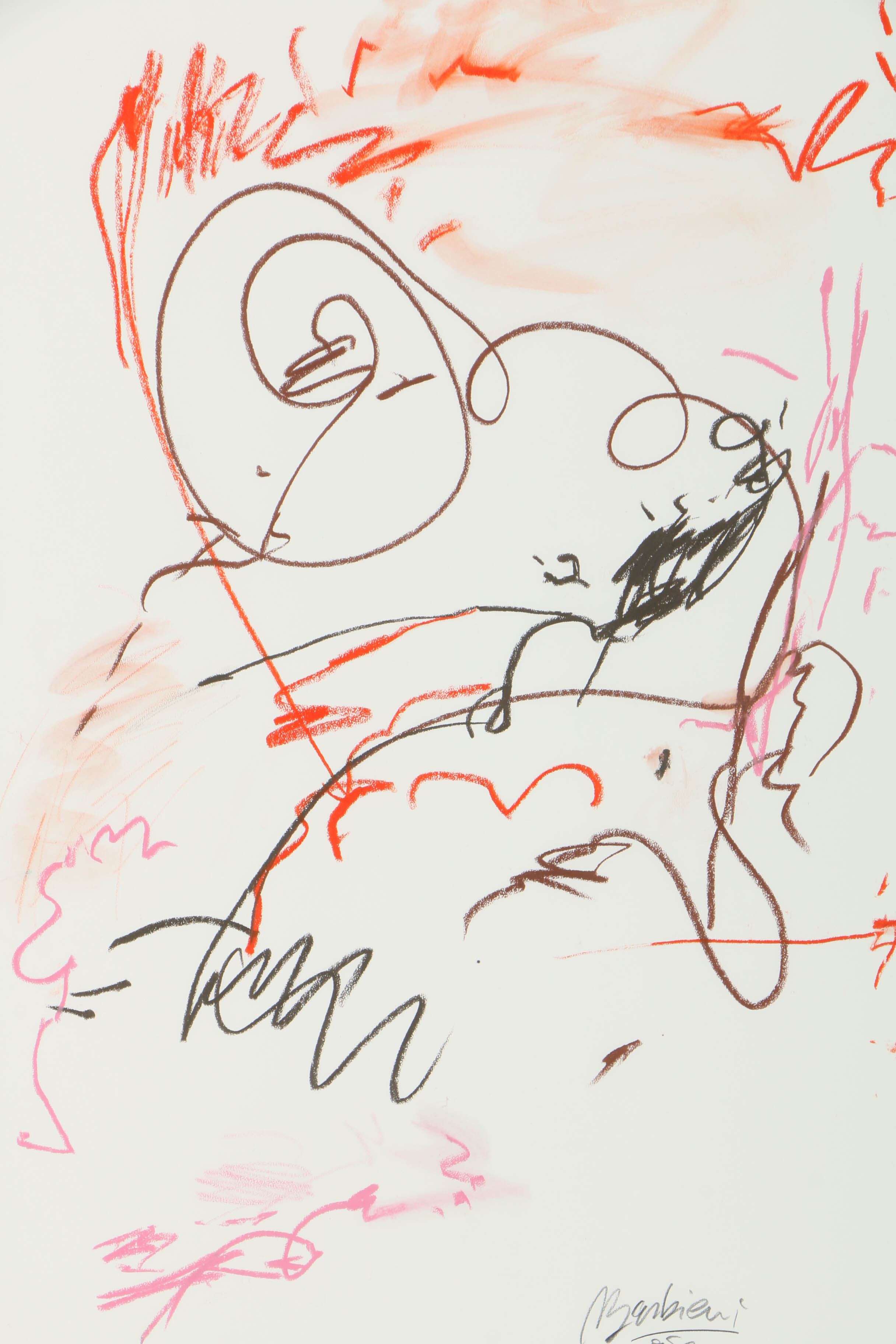 Nicholas Barbieri Abstract Pastel Composition on Paper