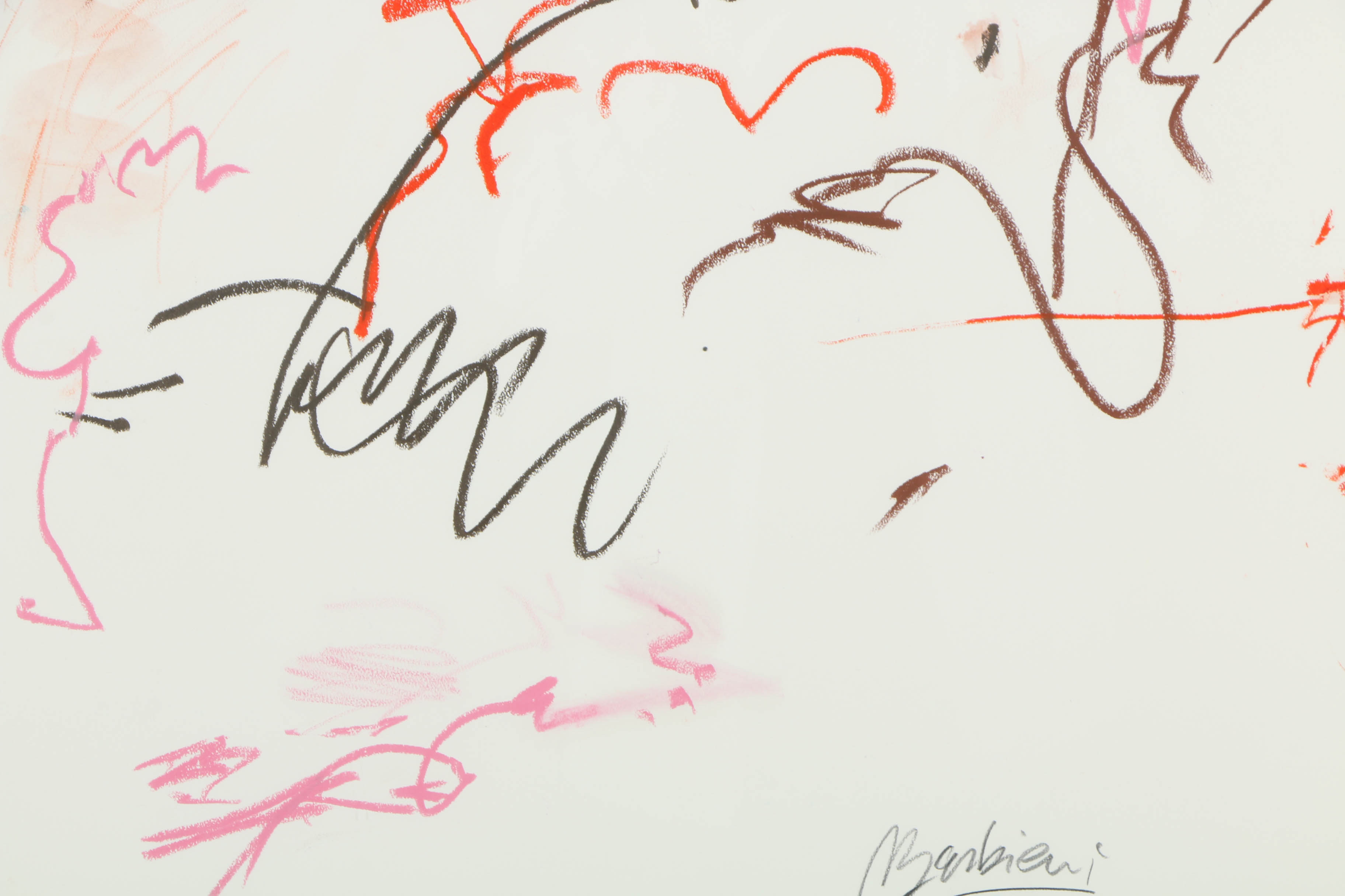 Nicholas Barbieri Abstract Pastel Composition on Paper