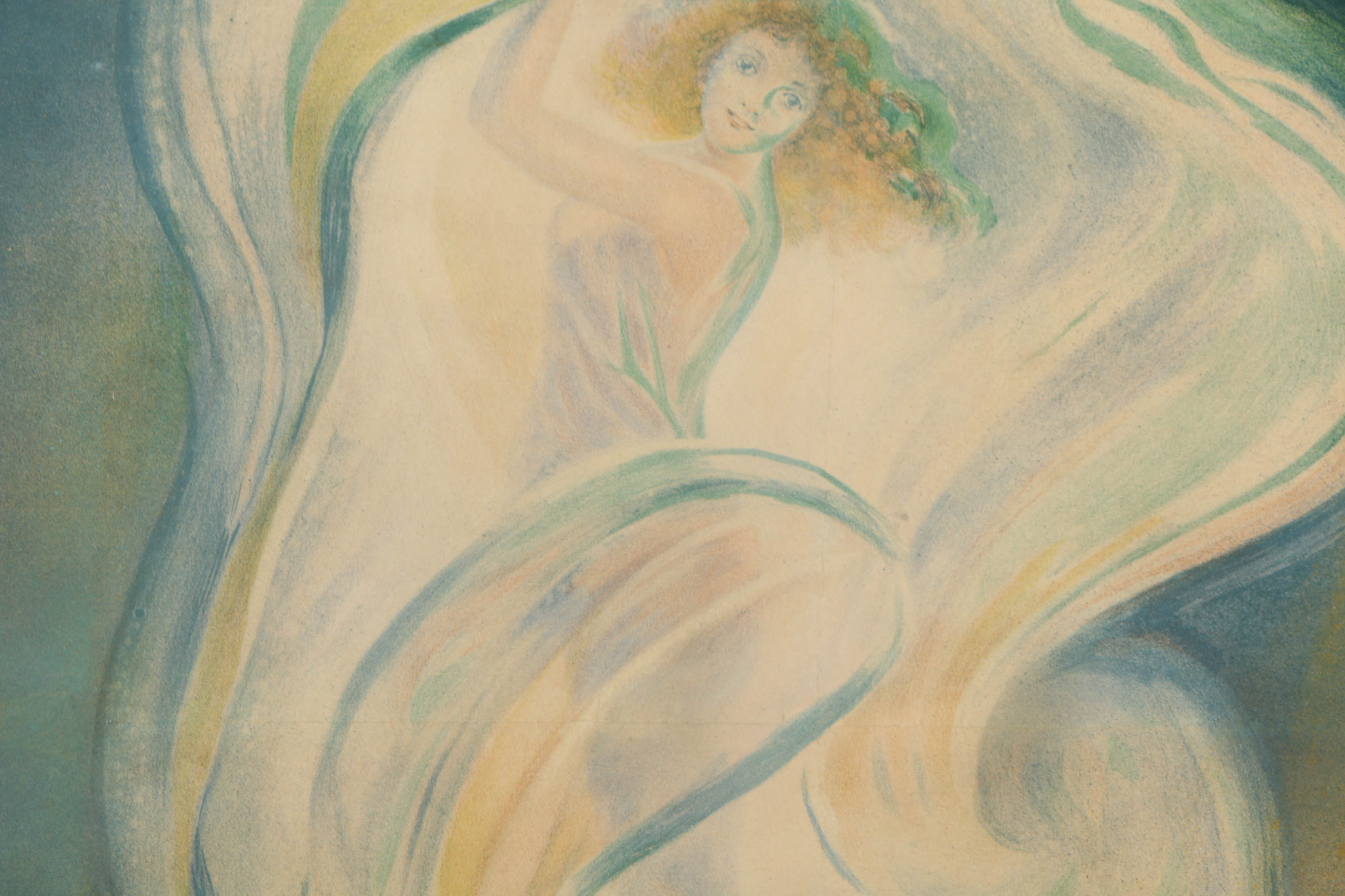Lithograph on Paper "La Loïe Fuller / Aux Folies Bergère" After Ferdinand Bach