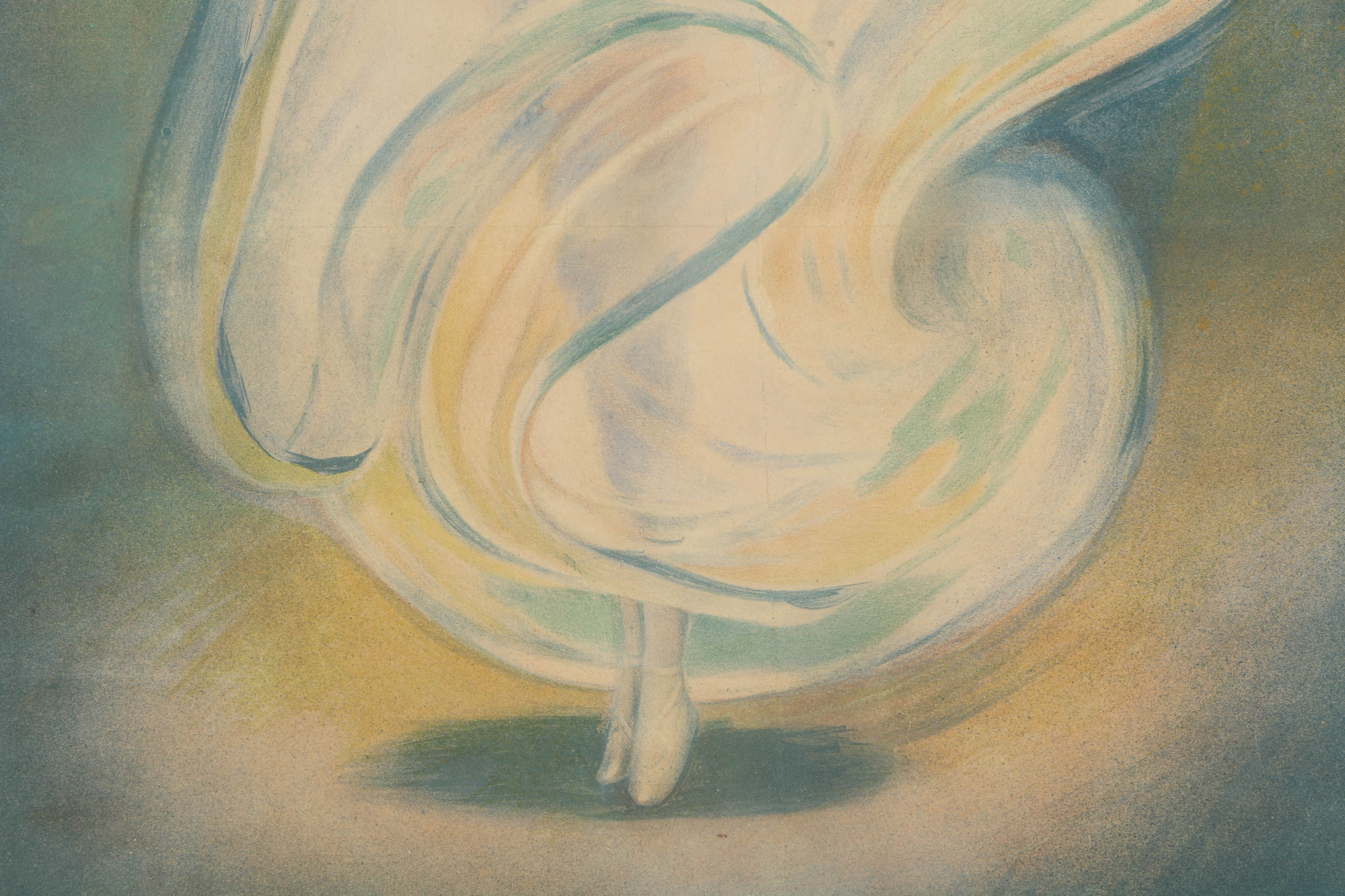 Lithograph on Paper "La Loïe Fuller / Aux Folies Bergère" After Ferdinand Bach