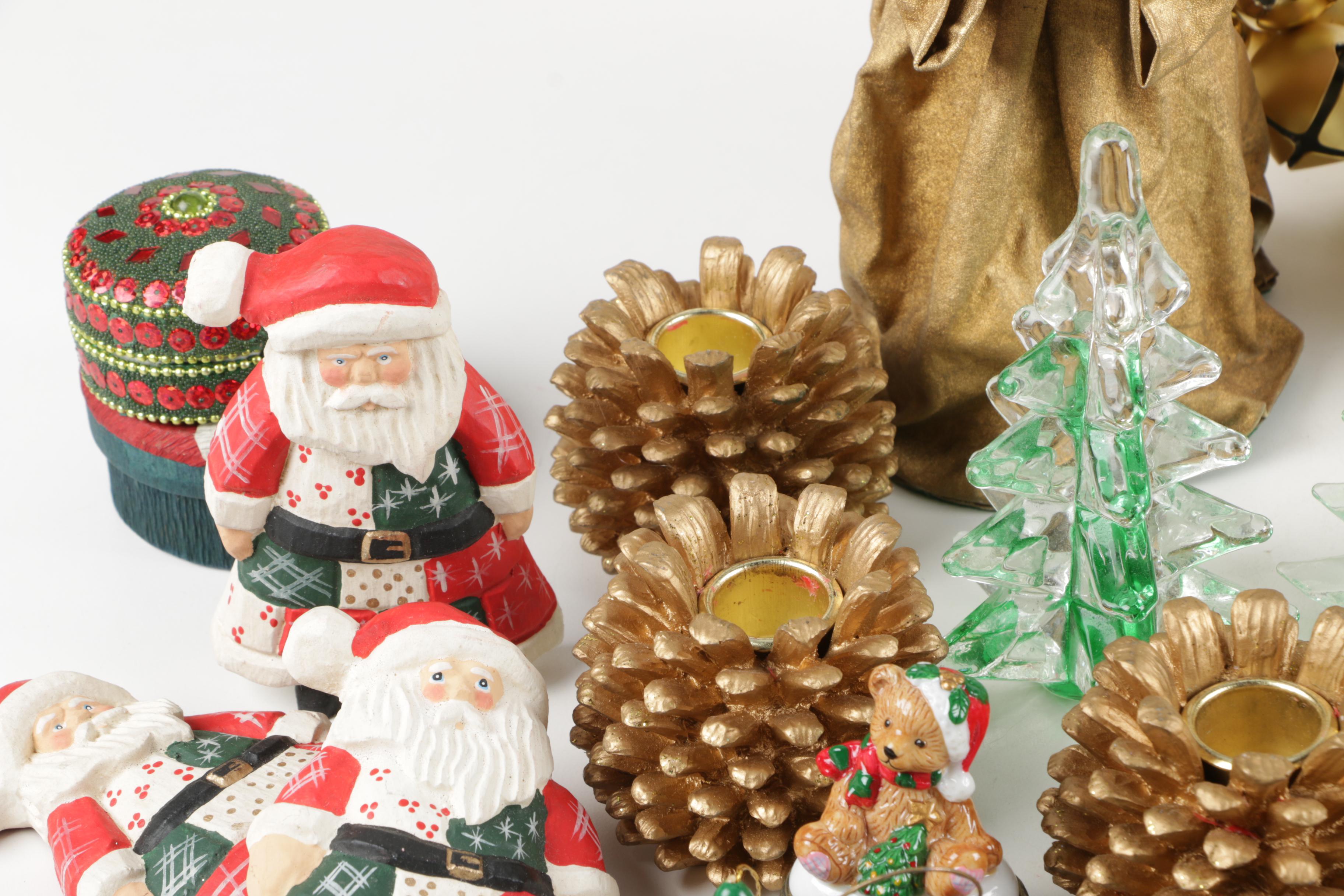 Seasonal Décor with Pinecone Candleholders