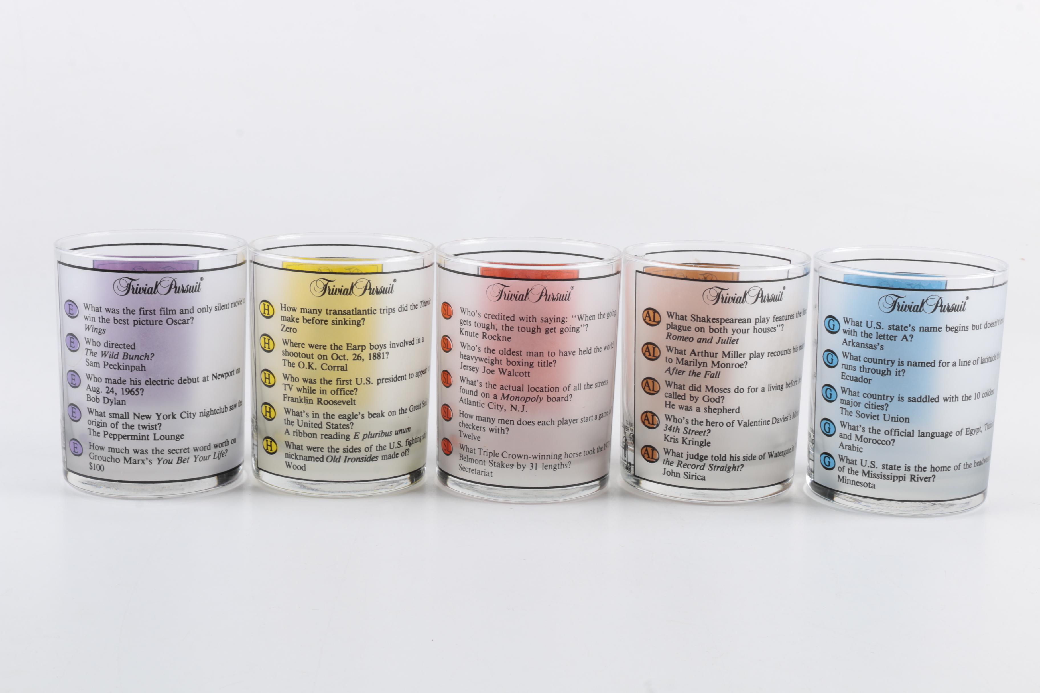 Culver Trivial Pursuit Rocks Glasses