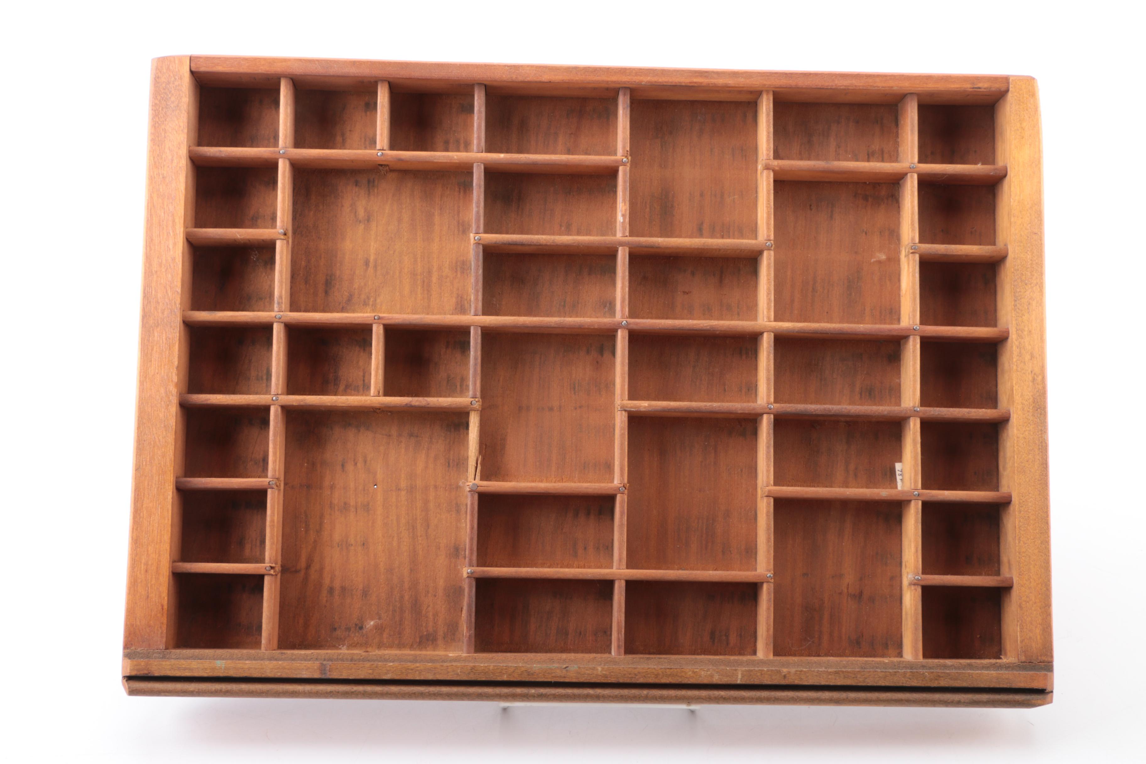 Pair of Vintage Typeset Trays