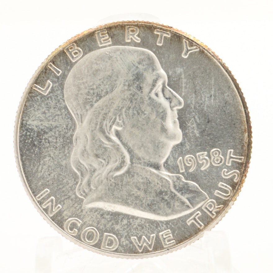 1958 Franklin Silver Half Dollar