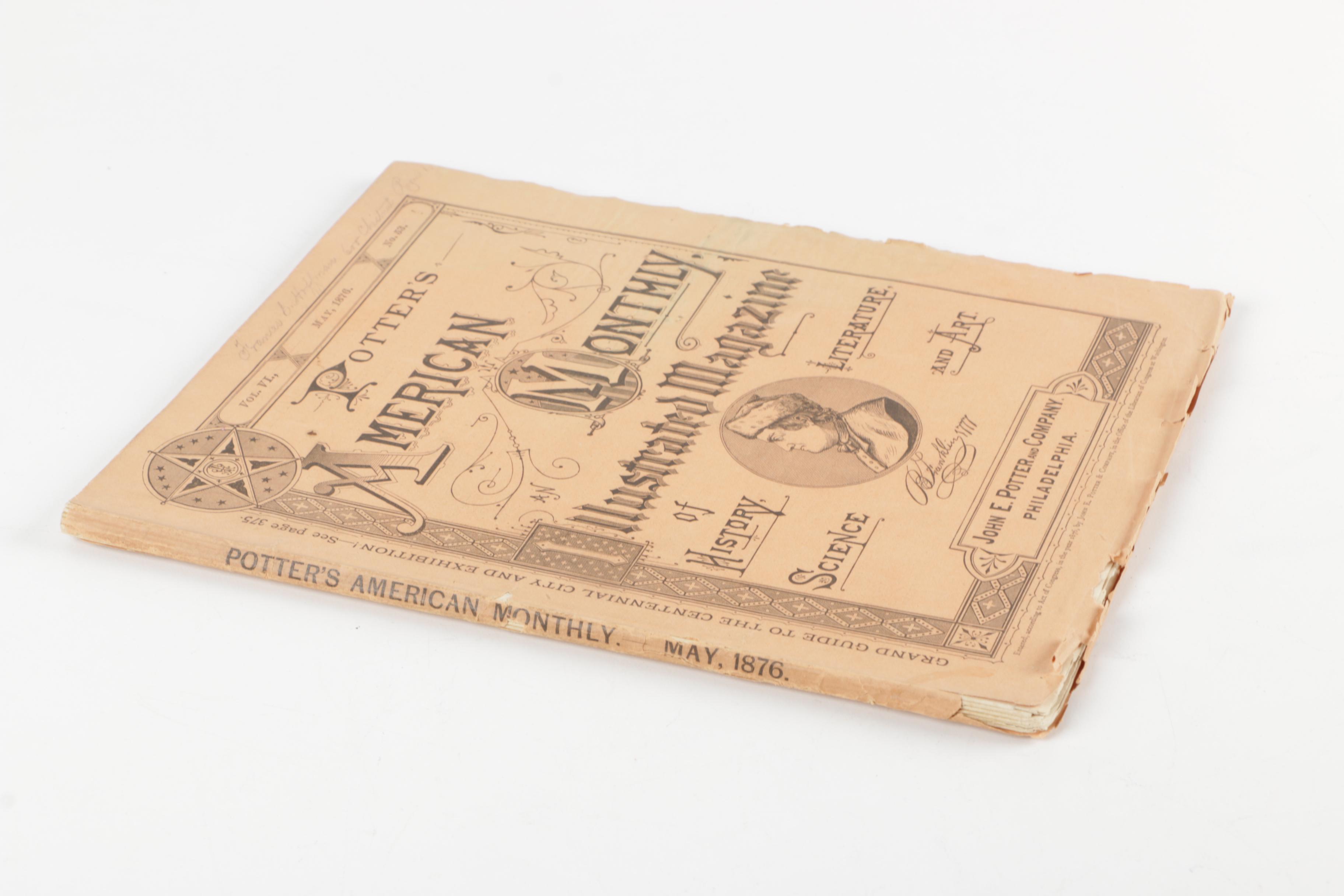 1876 Centennial Exhibition "Potter's American Monthly, Illustrated Magazine"