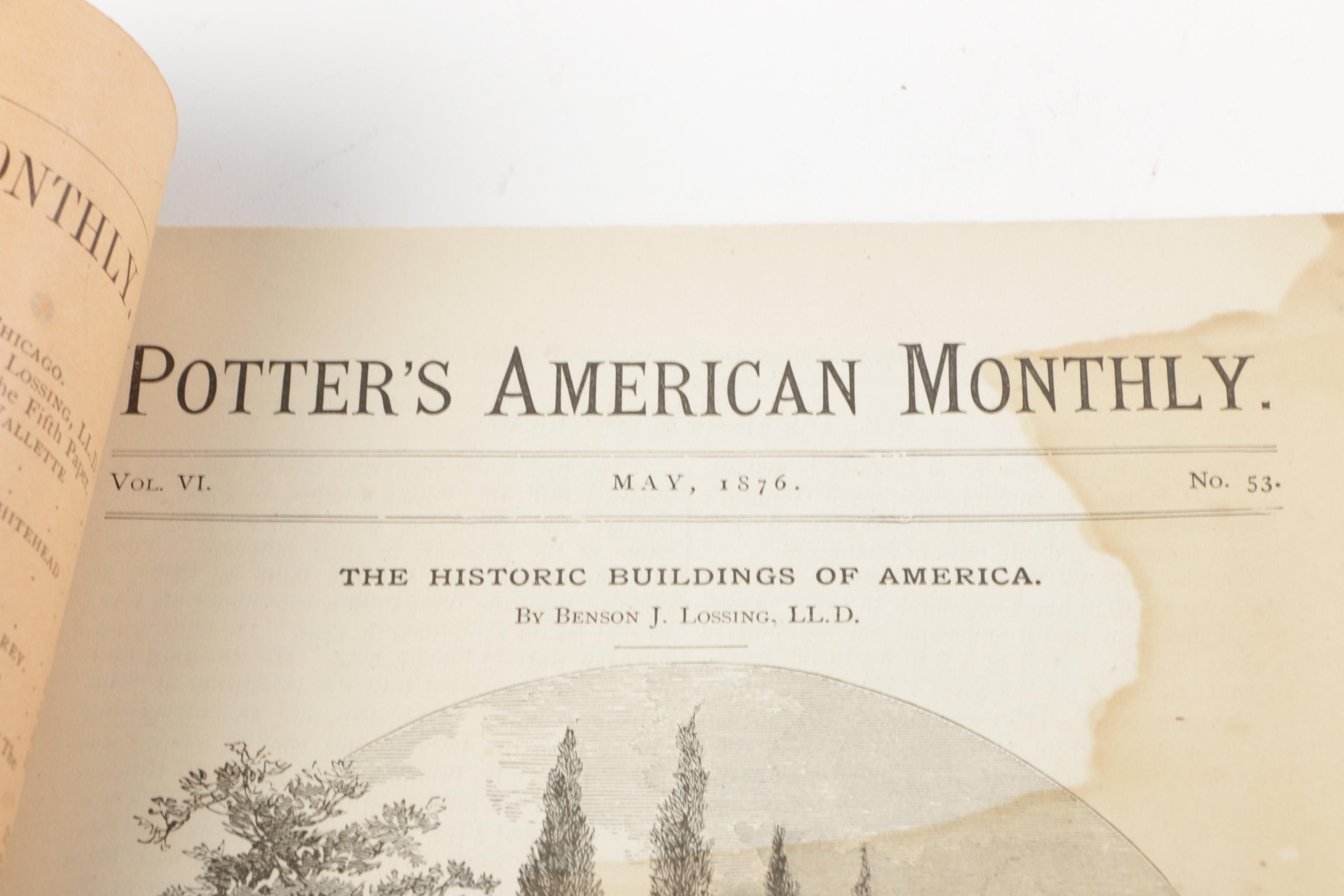 1876 Centennial Exhibition "Potter's American Monthly, Illustrated Magazine"