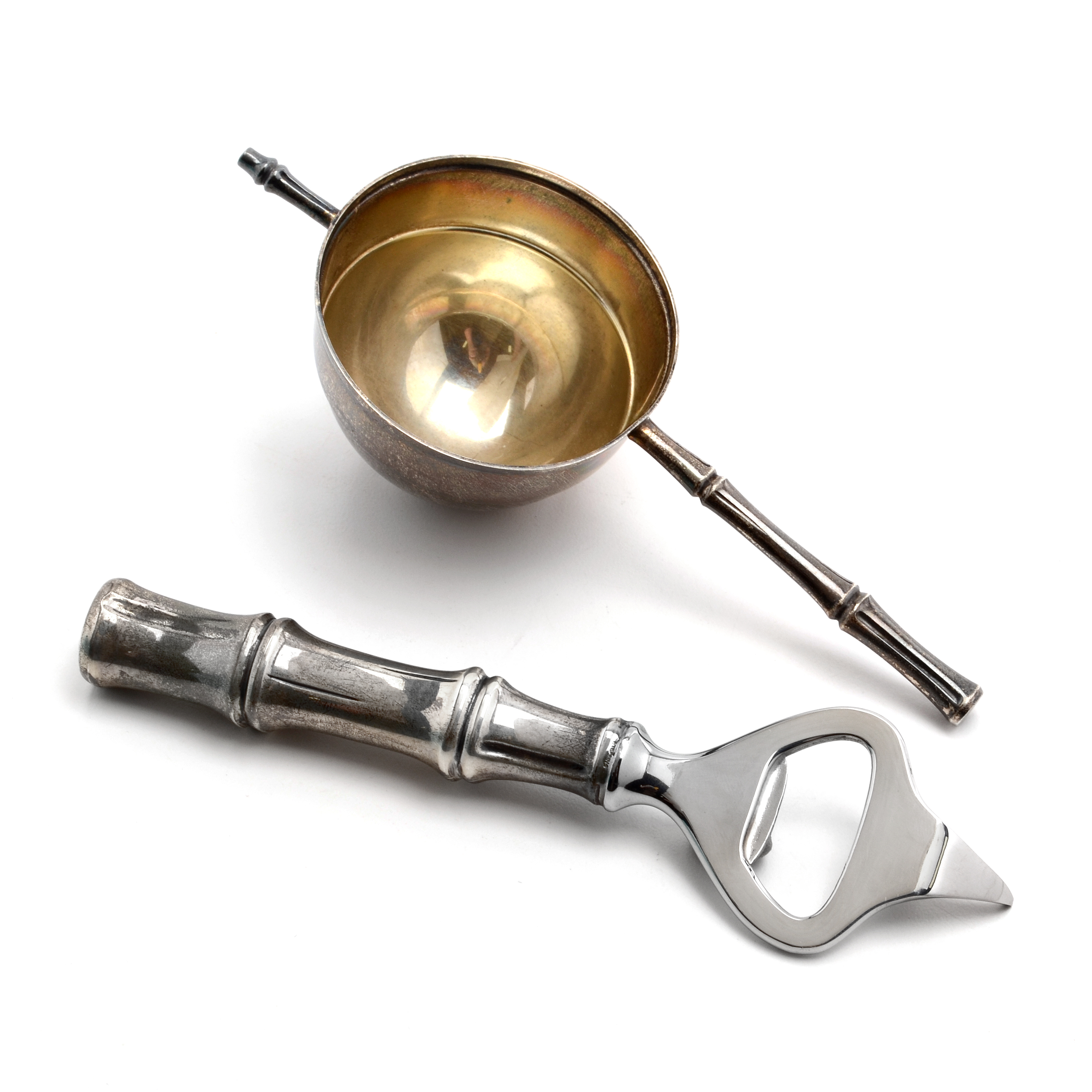 Tiffany & Co. "Bamboo" Bottle Opener and Jigger