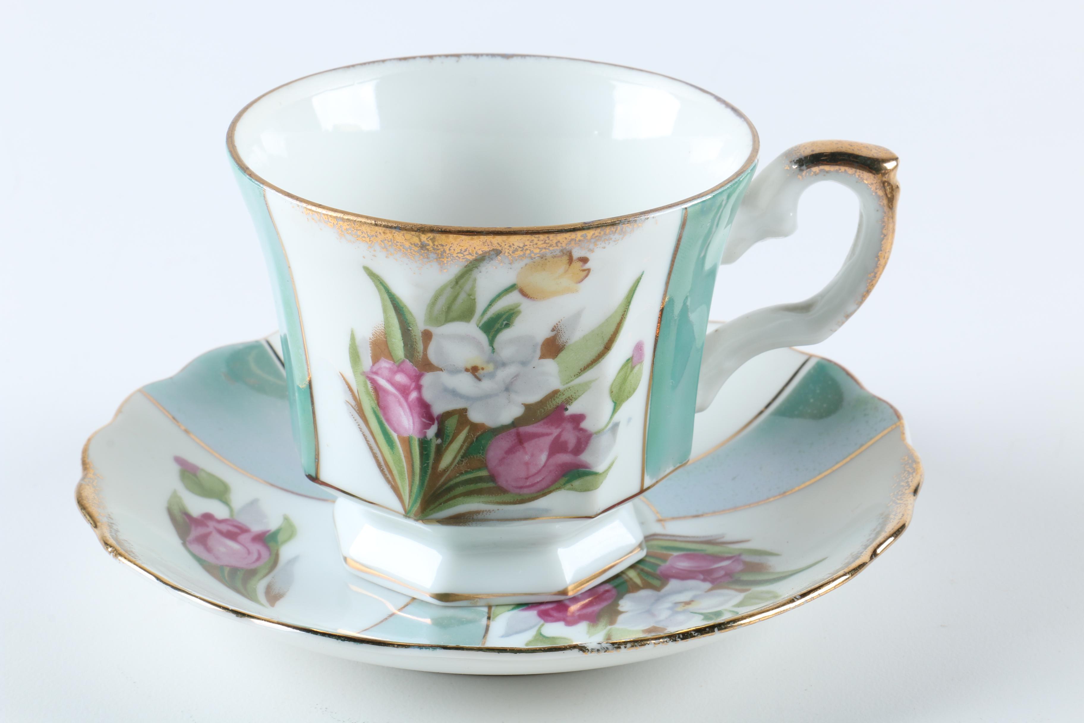 Assortment of Teacups and Saucers