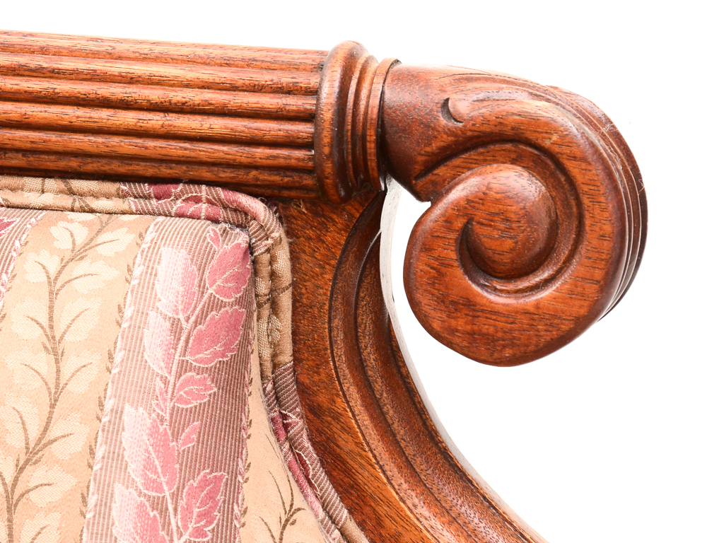 Vintage Duncan Phyfe Style Upholstered Sofa