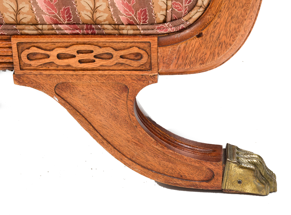 Vintage Duncan Phyfe Style Upholstered Sofa