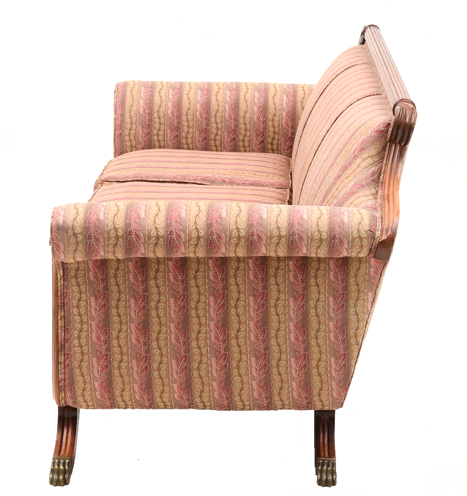 Vintage Duncan Phyfe Style Upholstered Sofa