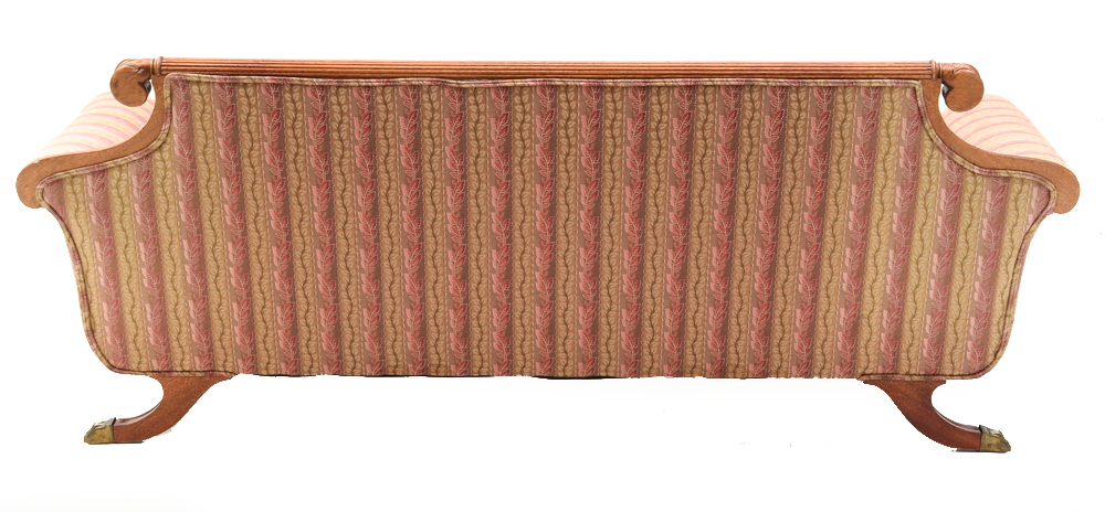 Vintage Duncan Phyfe Style Upholstered Sofa