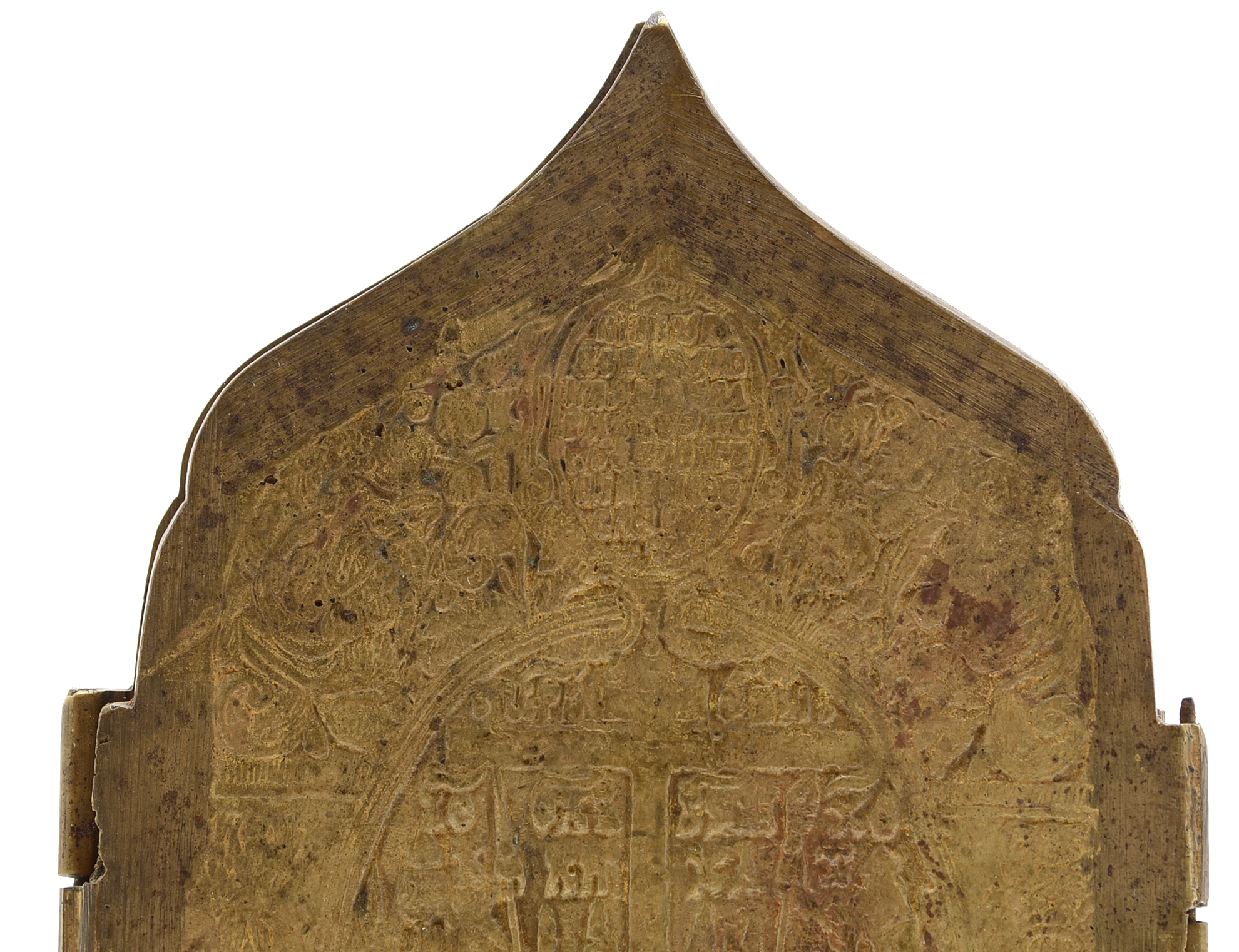 19th Century Russian Four panel Folding Skladen Traveling Icon