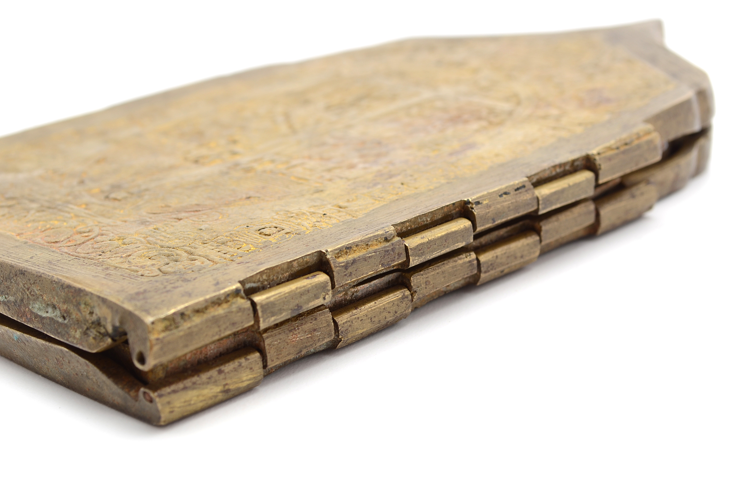 19th Century Russian Four panel Folding Skladen Traveling Icon