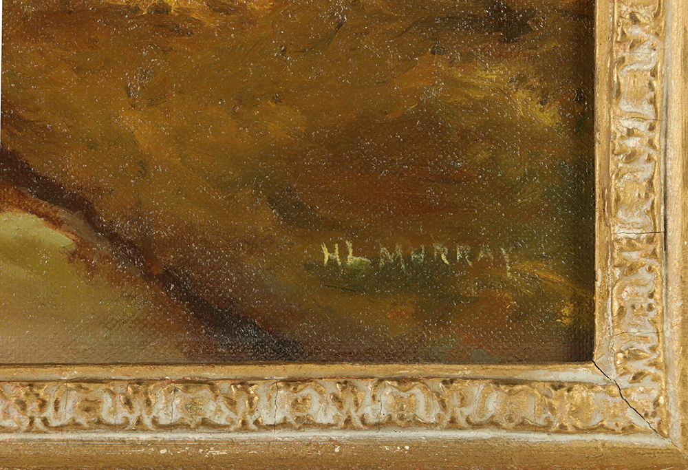 H.L. Murray Oil Painting on Canvas Board of a Picturesque Landscape