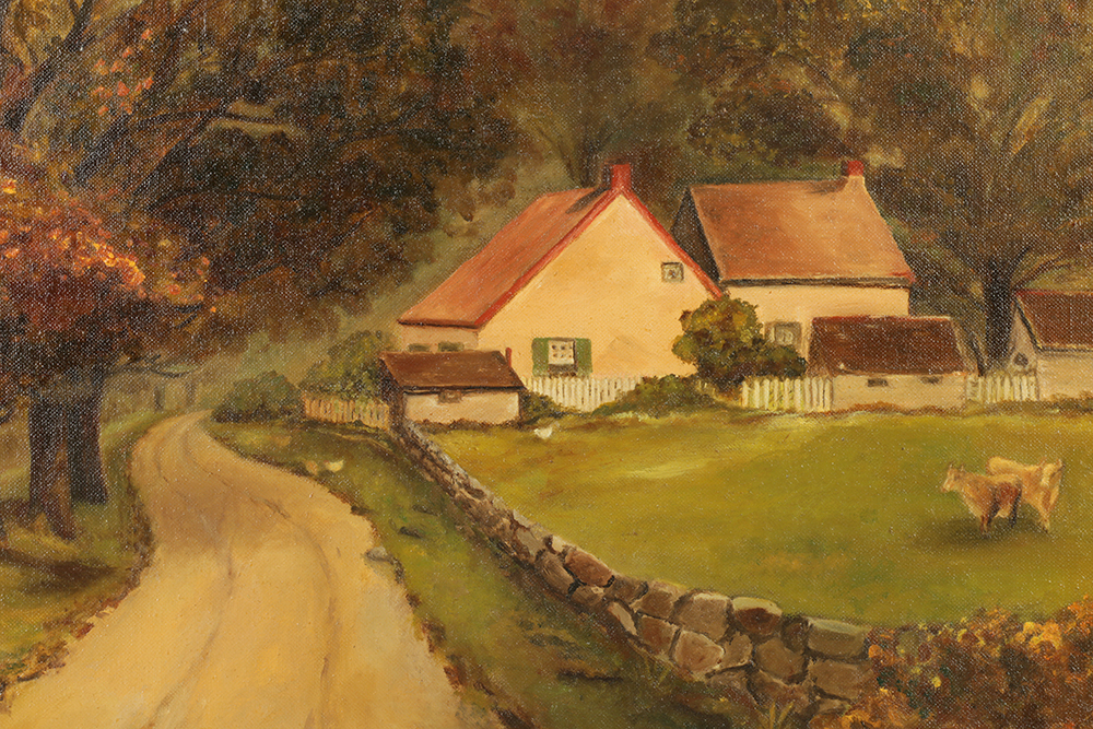 H.L. Murray Oil Painting on Canvas Board of a Picturesque Landscape