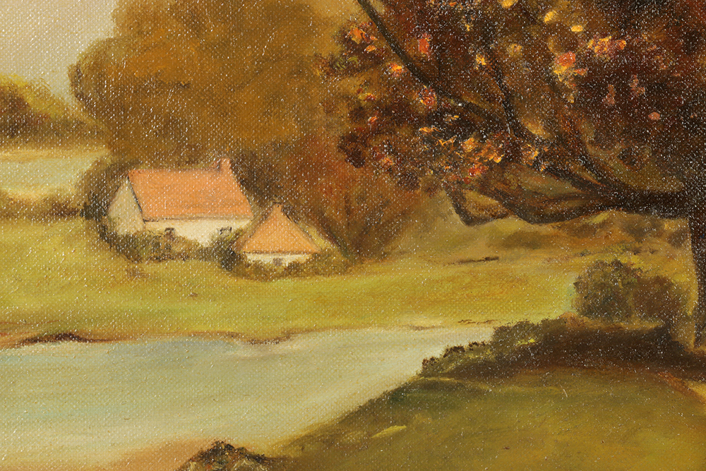 H.L. Murray Oil Painting on Canvas Board of a Picturesque Landscape