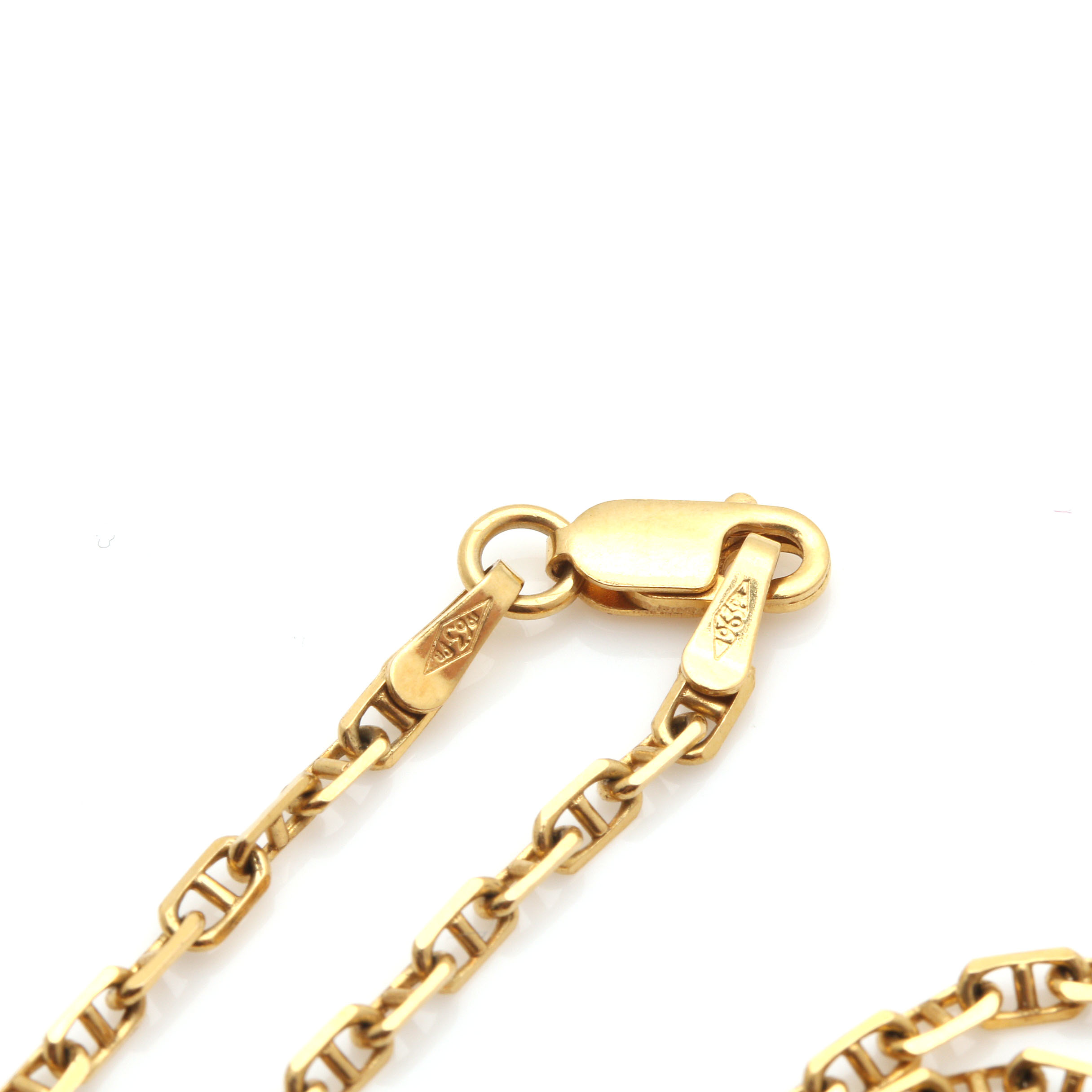 14K Yellow Gold Anchor Chain Link Necklace