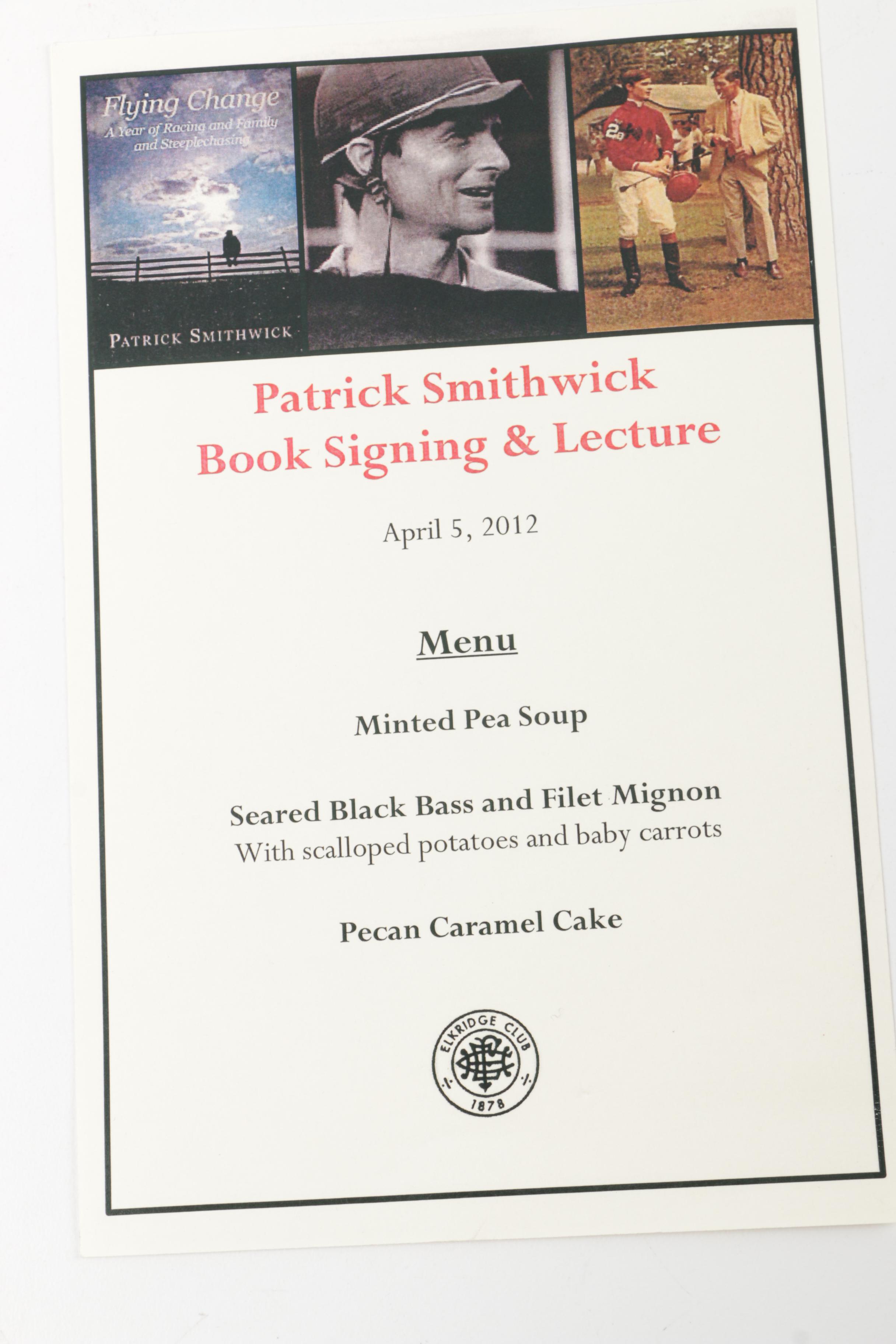 Signed First Edition 2006 "Racing My Father" by Patrick Smithwick