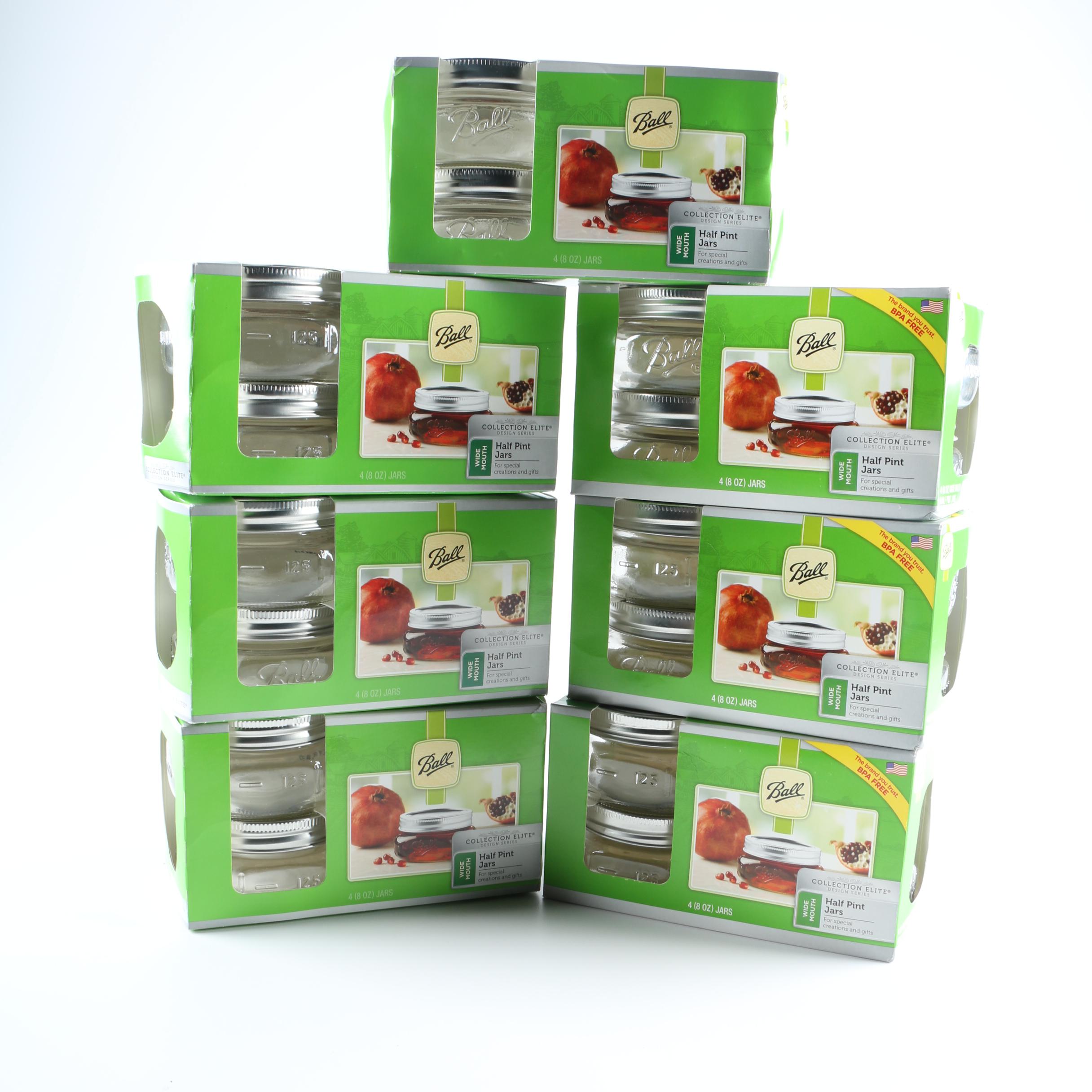 Seven Boxes of Ball Hall Pint Mason Jars