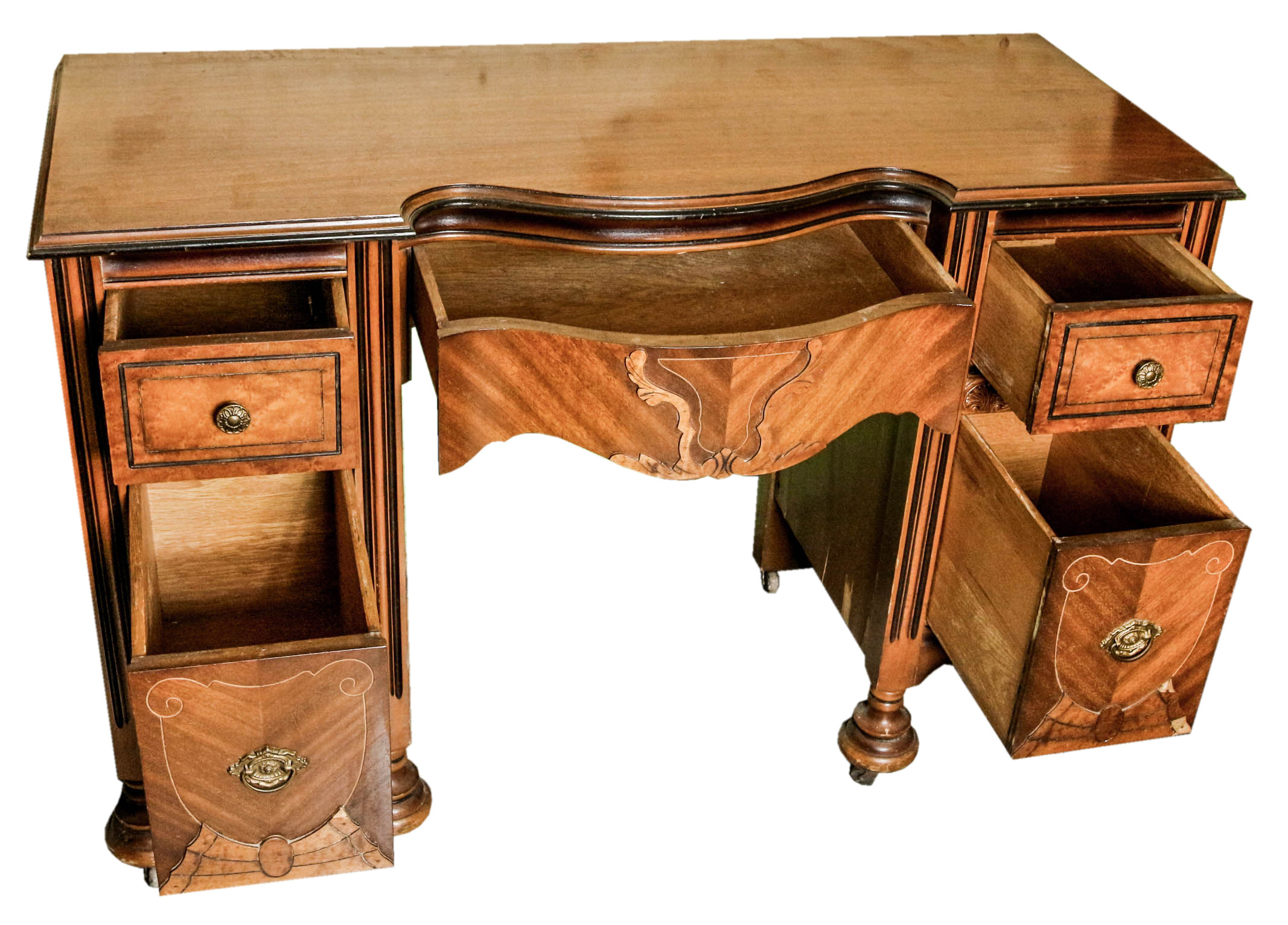 Jacobean Revival Style Vanity with Bench