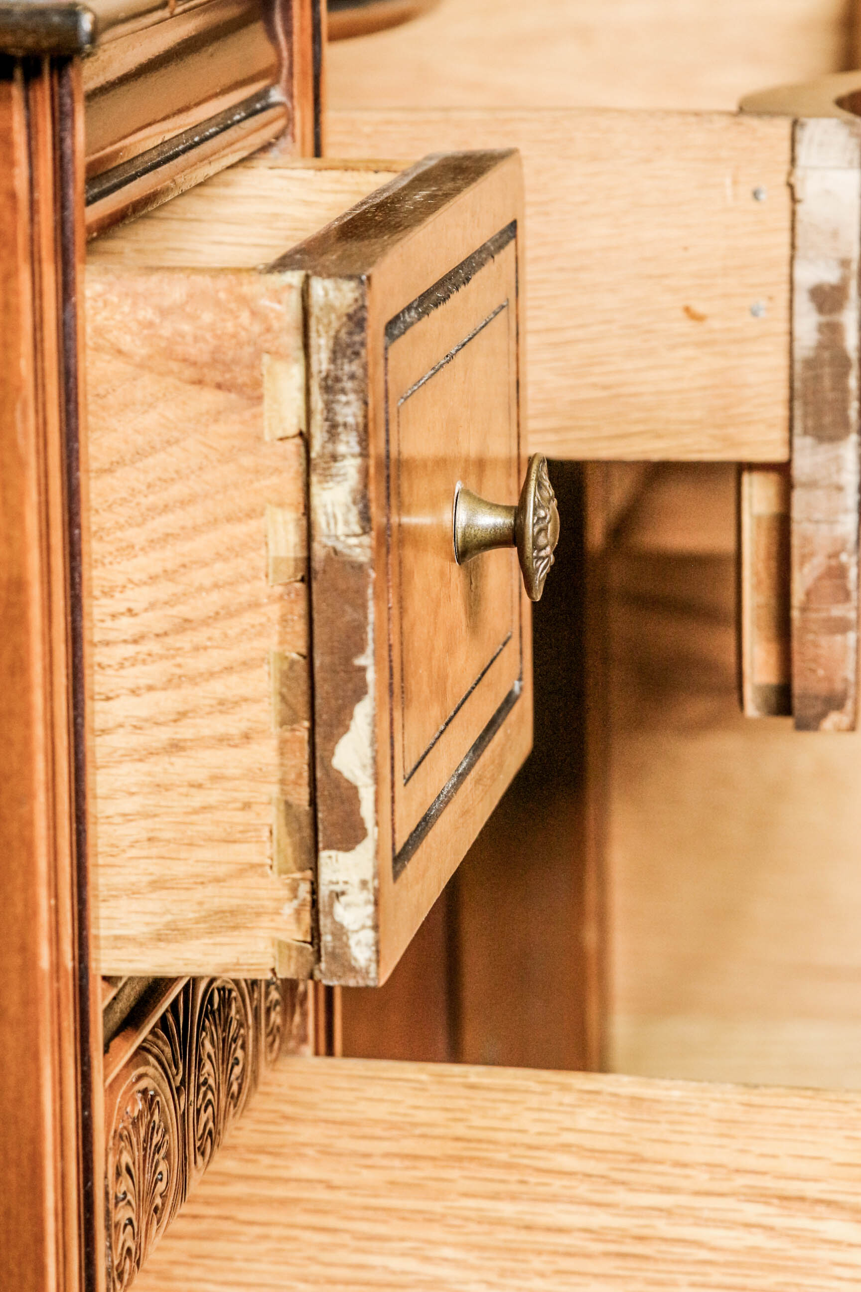 Jacobean Revival Style Vanity with Bench