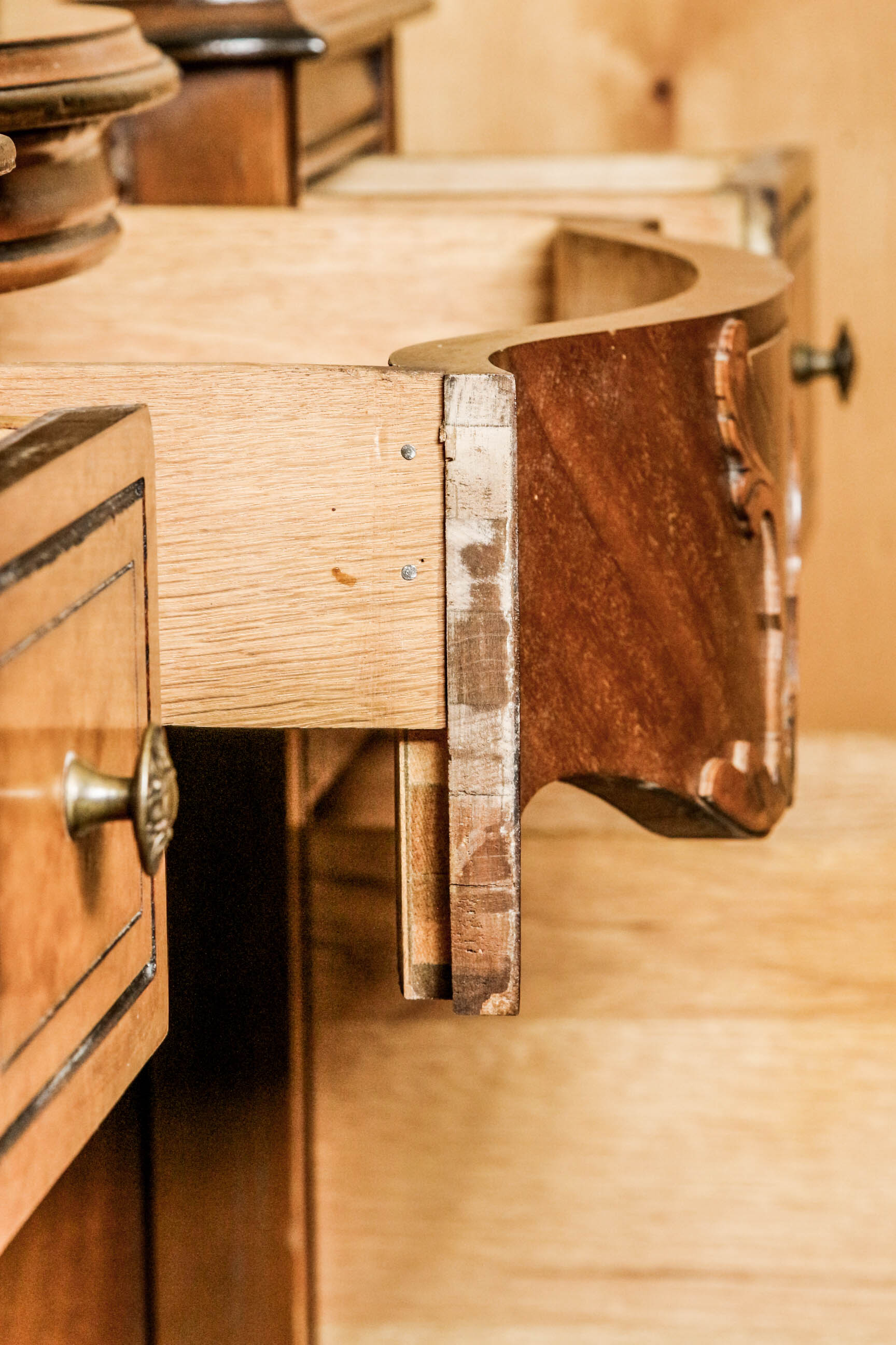 Jacobean Revival Style Vanity with Bench