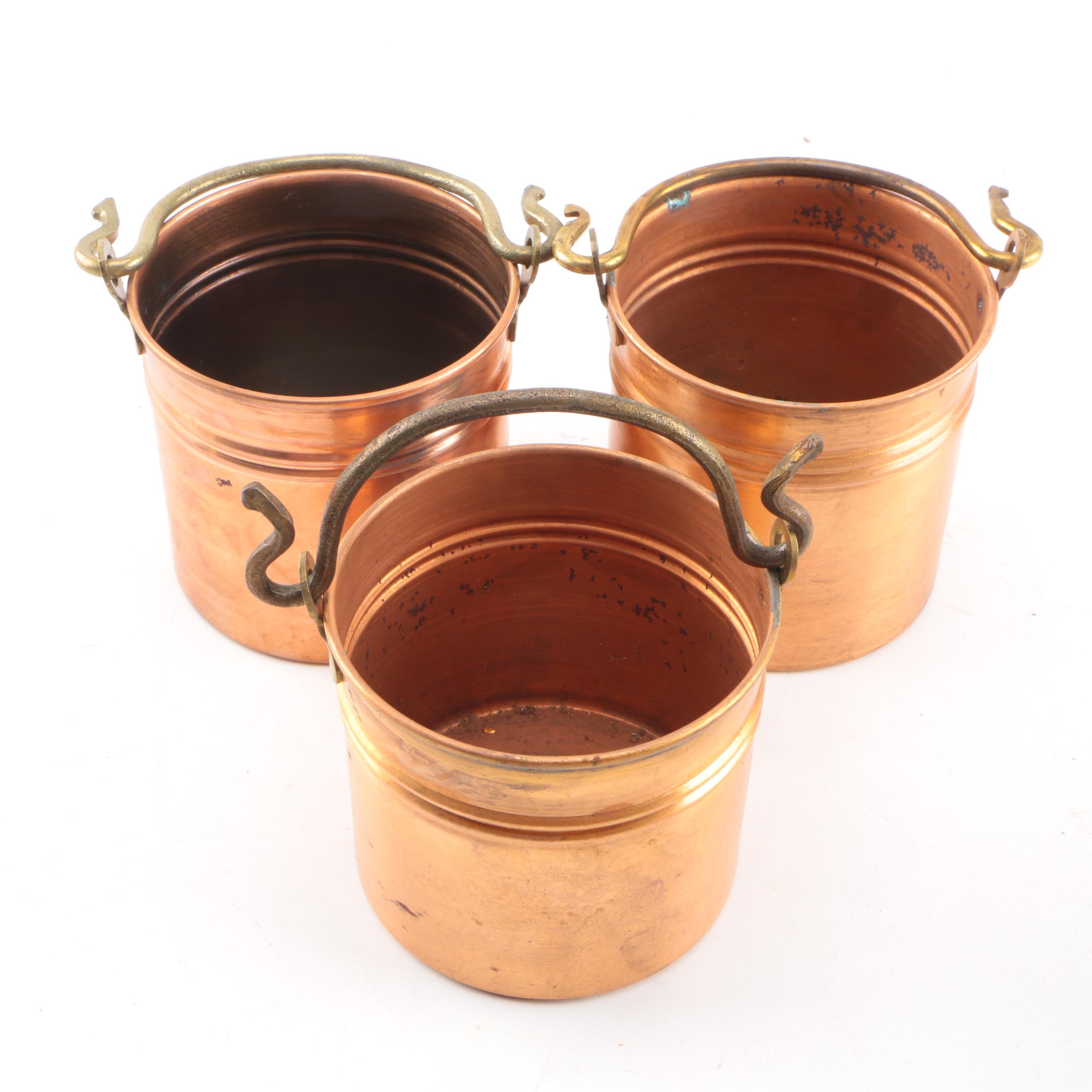 Assortment of Vintage Copper Containers