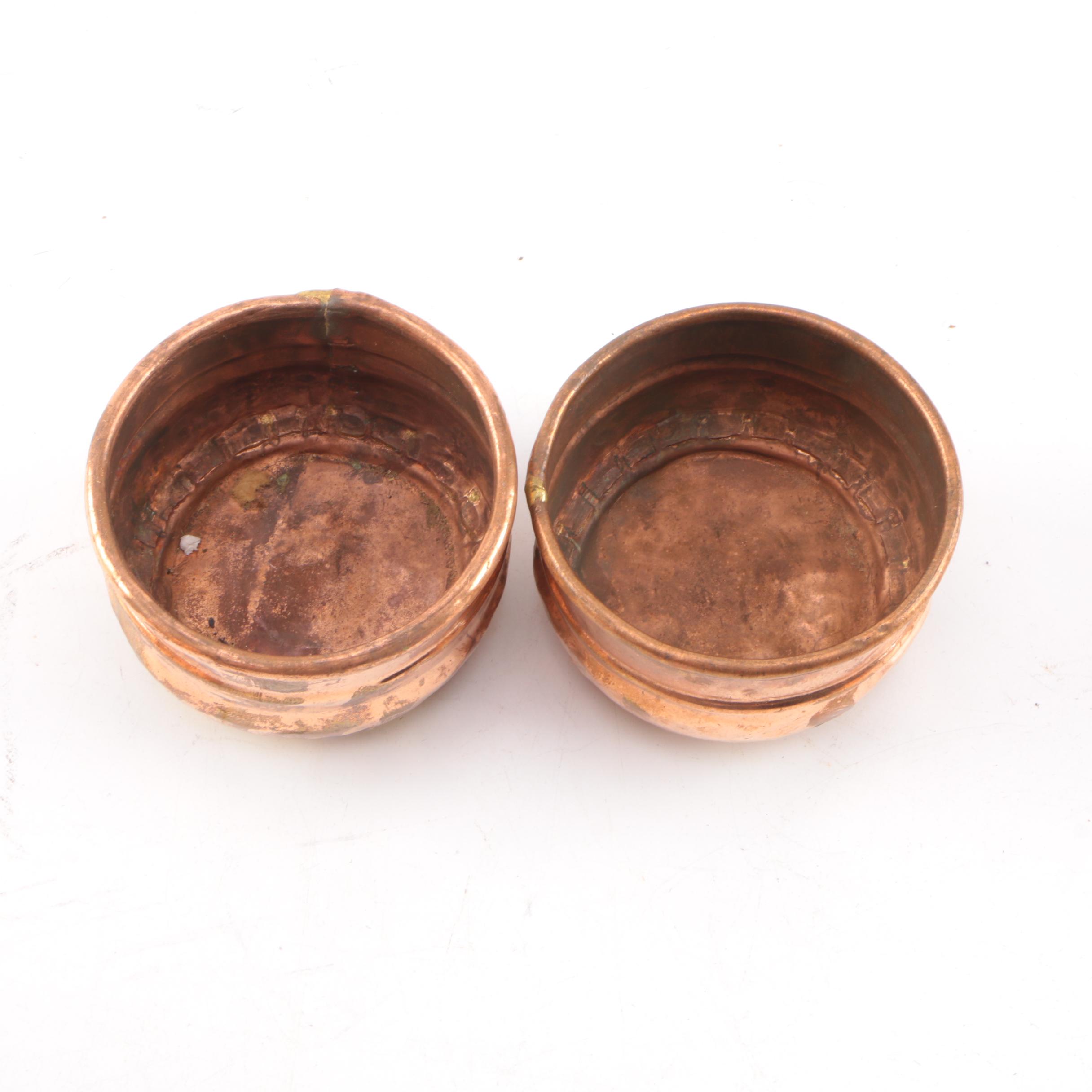 Assortment of Vintage Copper Containers