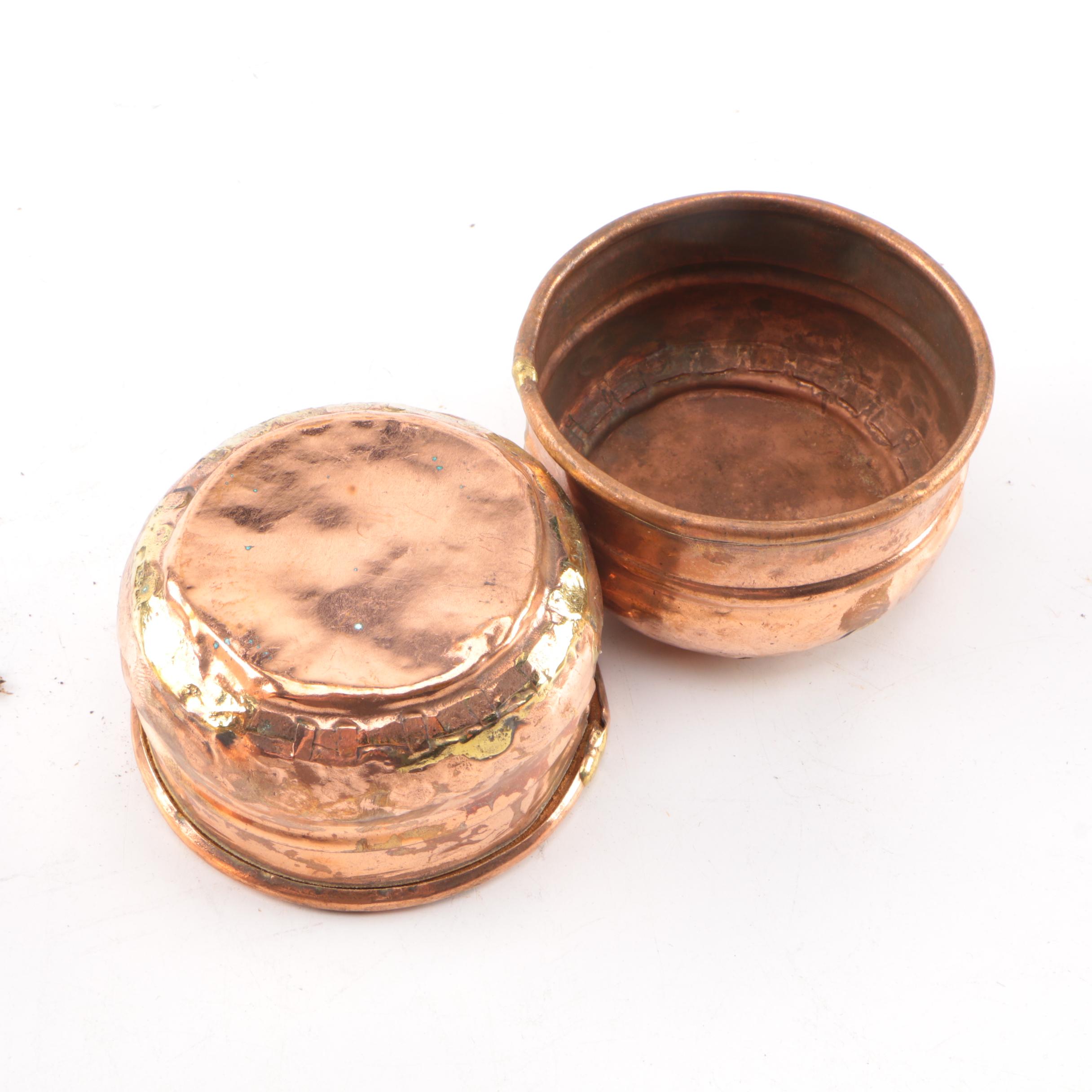 Assortment of Vintage Copper Containers