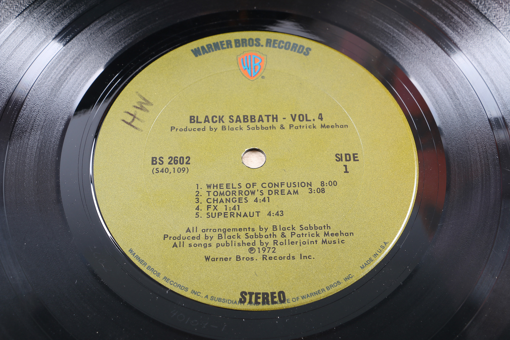 Black Sabbath "Vol. 4" Original US Pressing LP