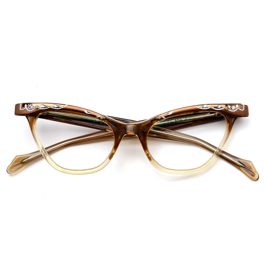Pair Of Vintage Cat Eye Glasses