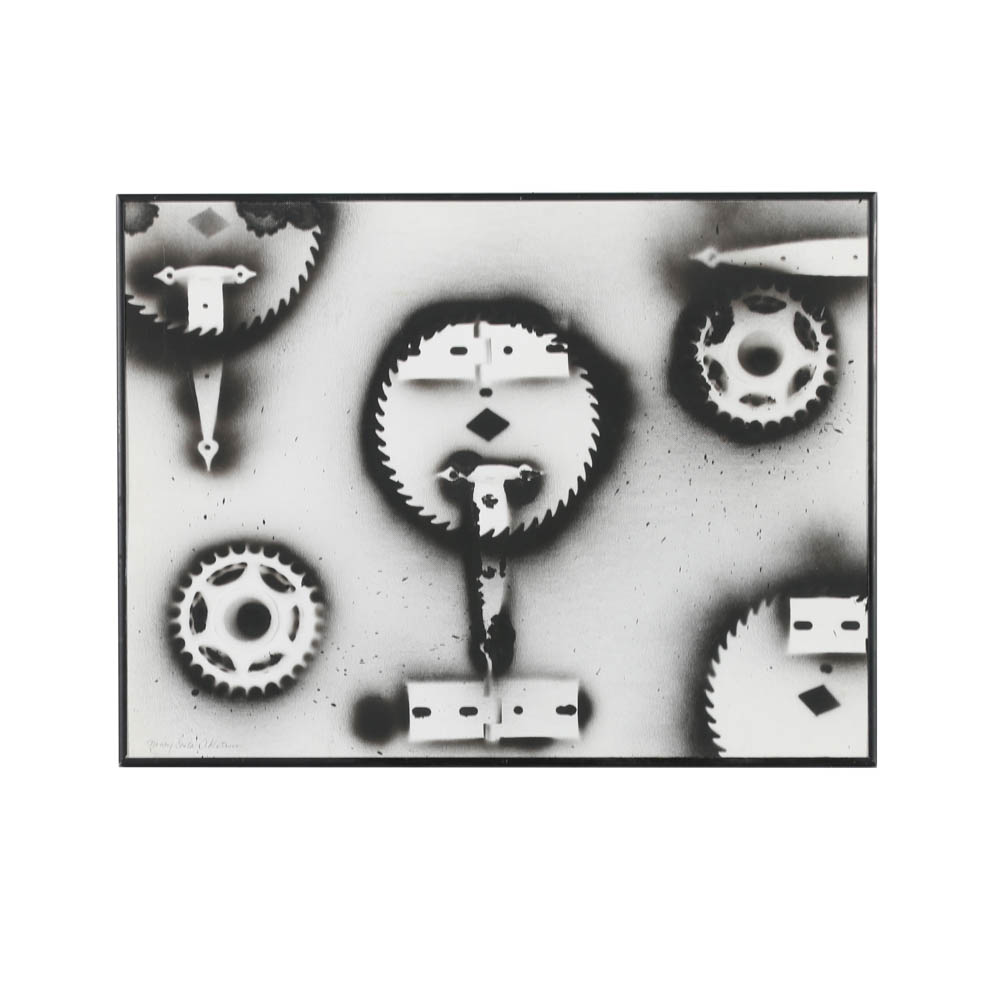 Nancy Costa Ahlström Acrylic Painting on Canvas Papel "Modern Times"