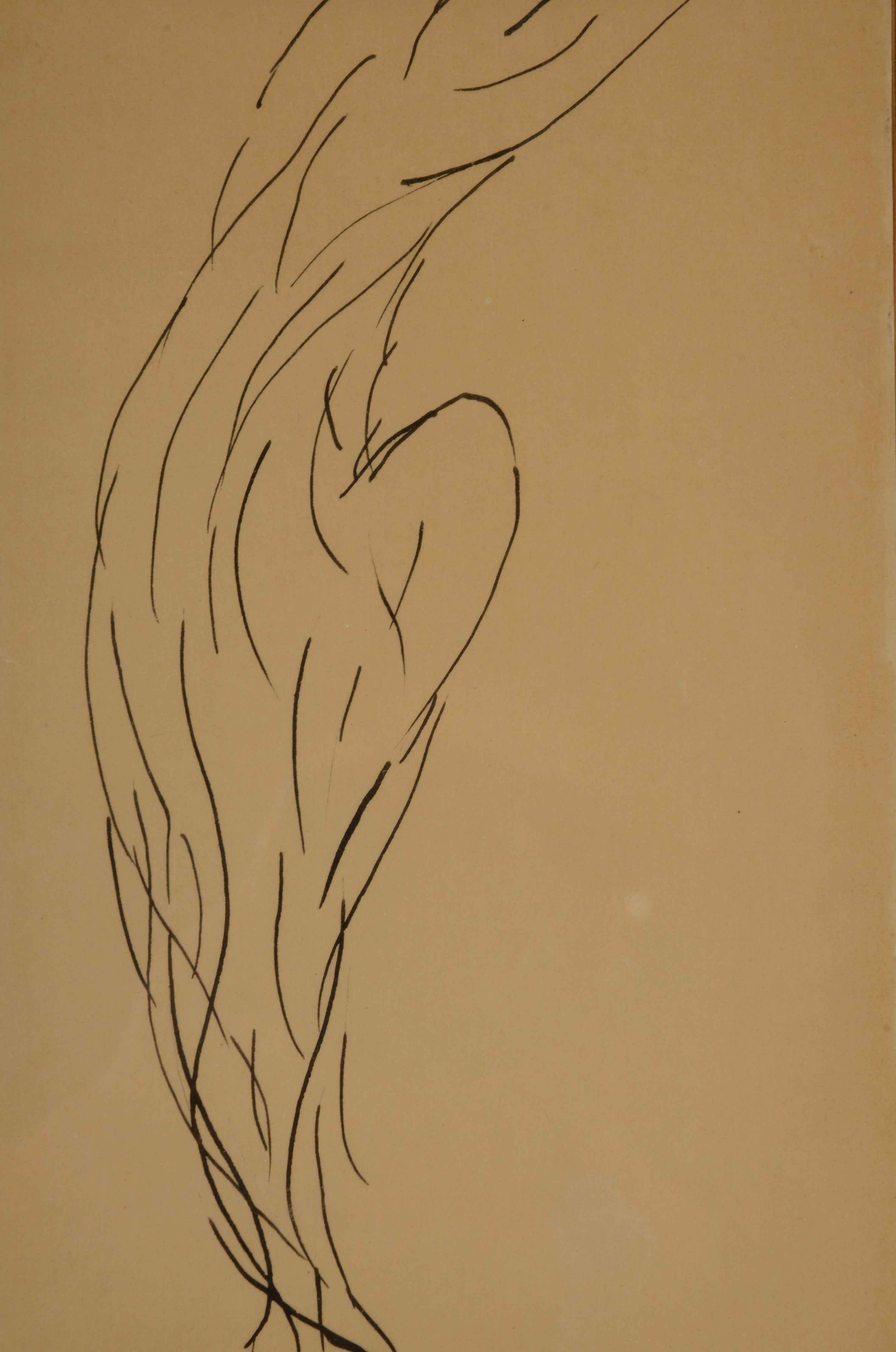 Abrahm Walkowitz Ink Drawing on Paper Diptypch