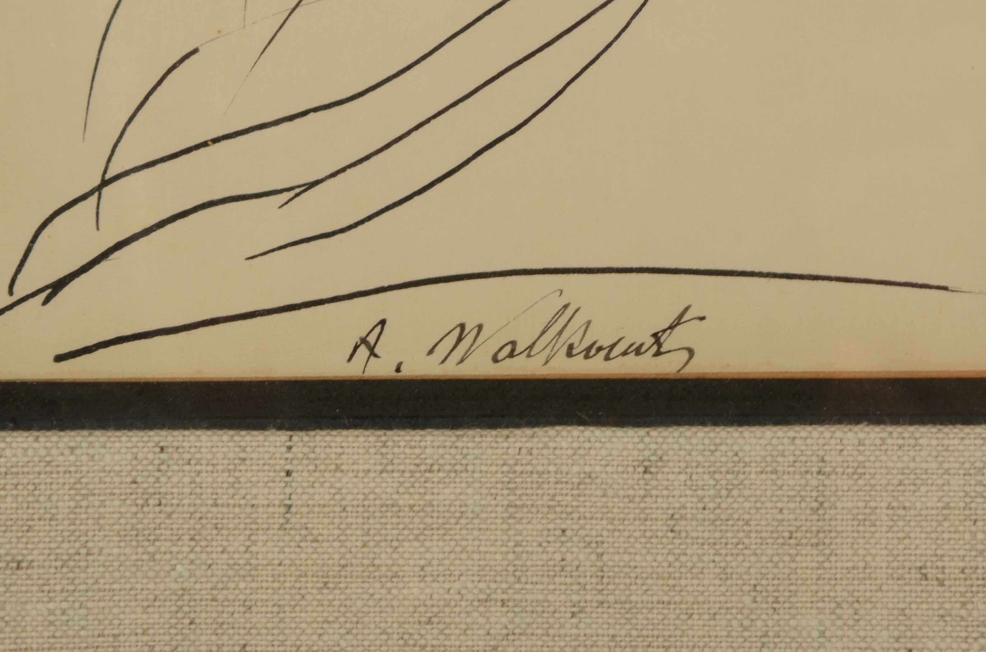 Abrahm Walkowitz Ink Drawing on Paper Diptypch