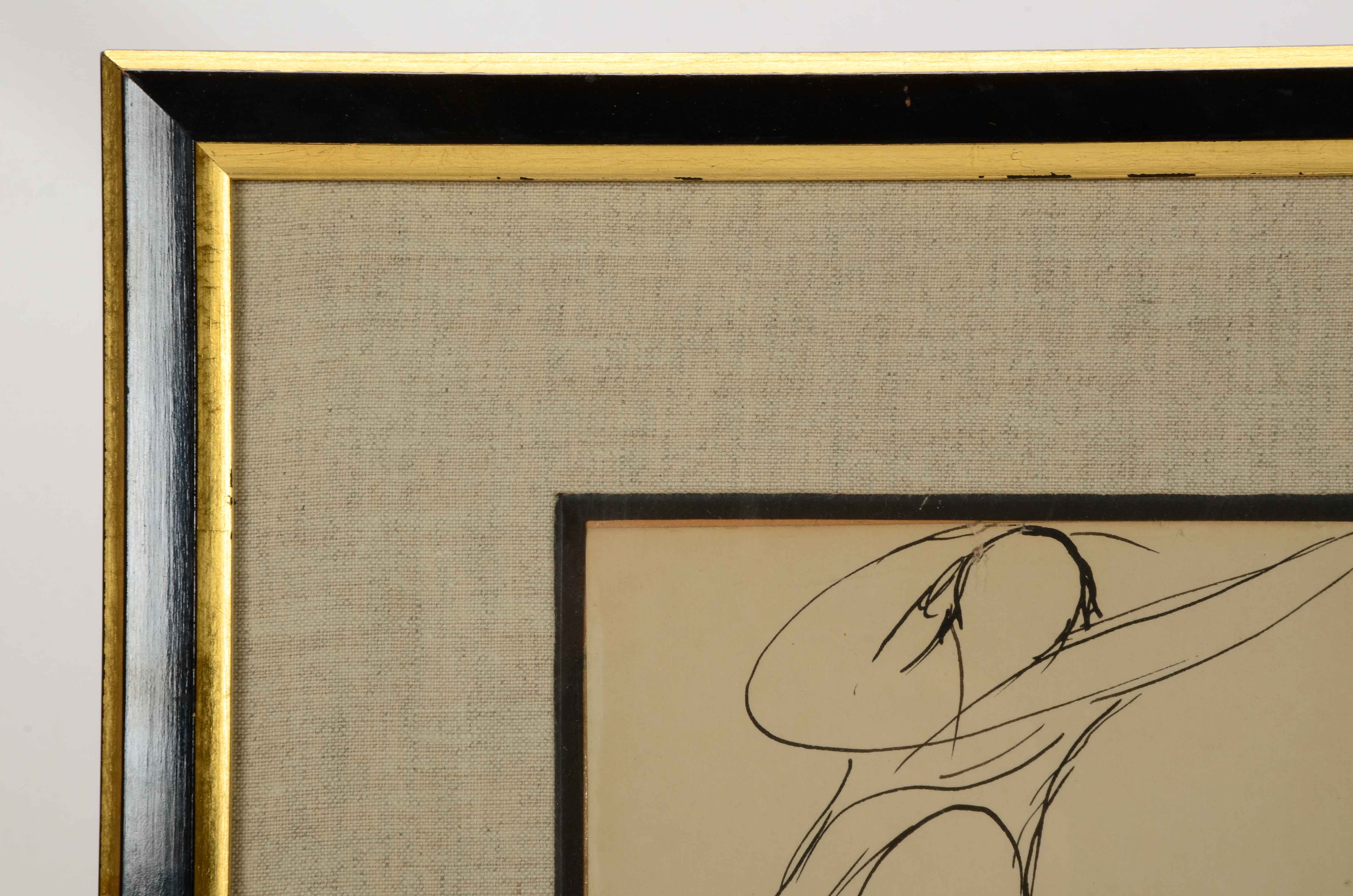 Abrahm Walkowitz Ink Drawing on Paper Diptypch