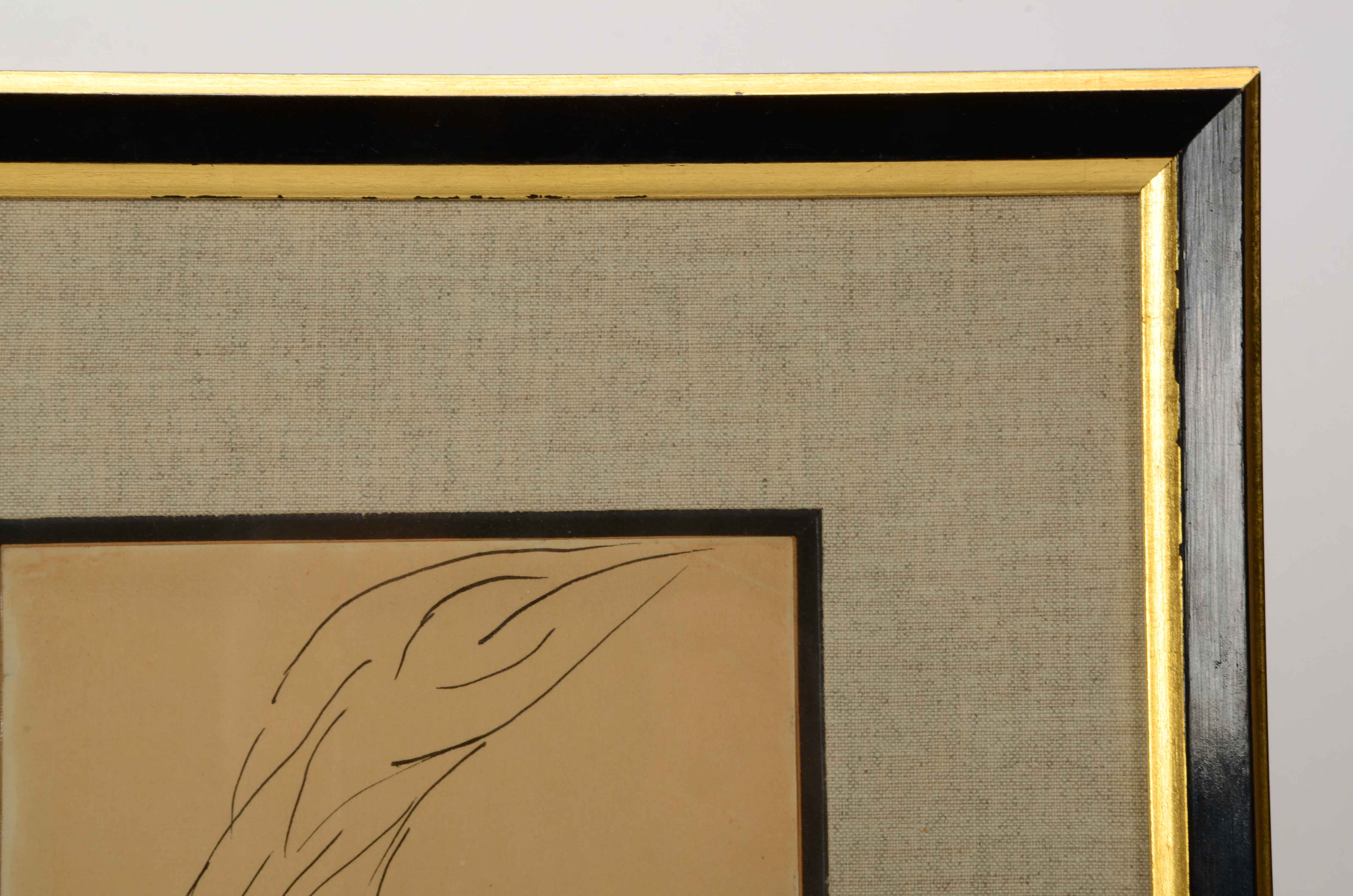 Abrahm Walkowitz Ink Drawing on Paper Diptypch