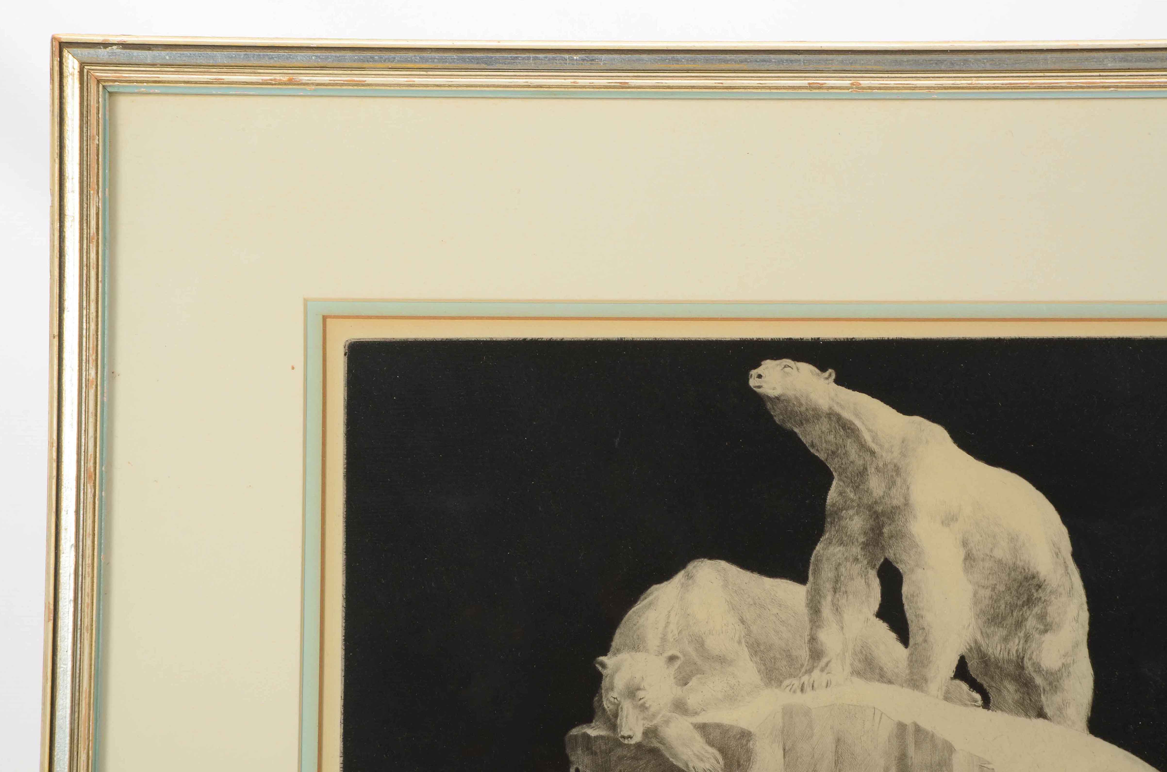 Leonard Robert Brightwell Drypoint Etching "Cold Comfort"