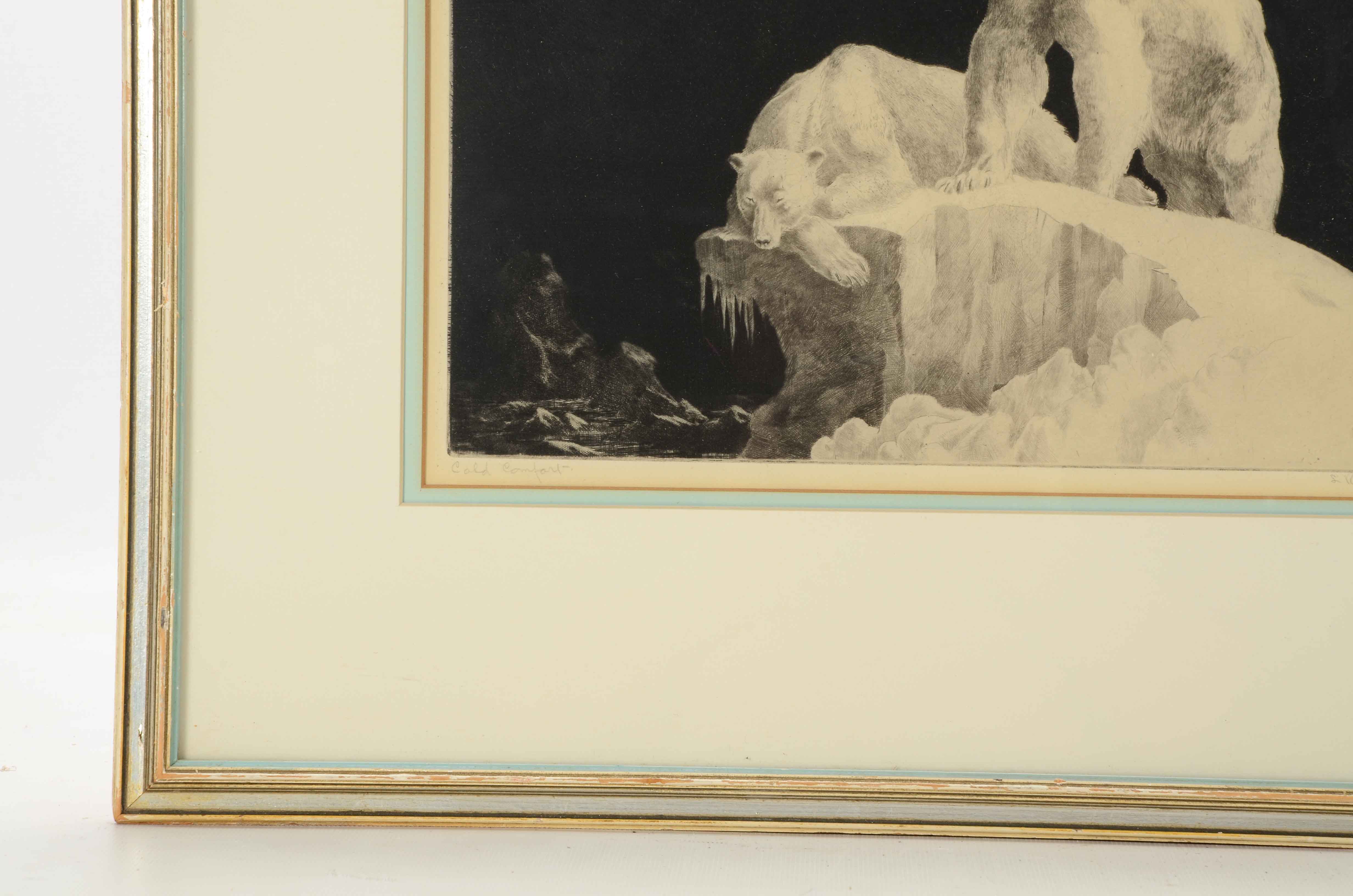 Leonard Robert Brightwell Drypoint Etching "Cold Comfort"