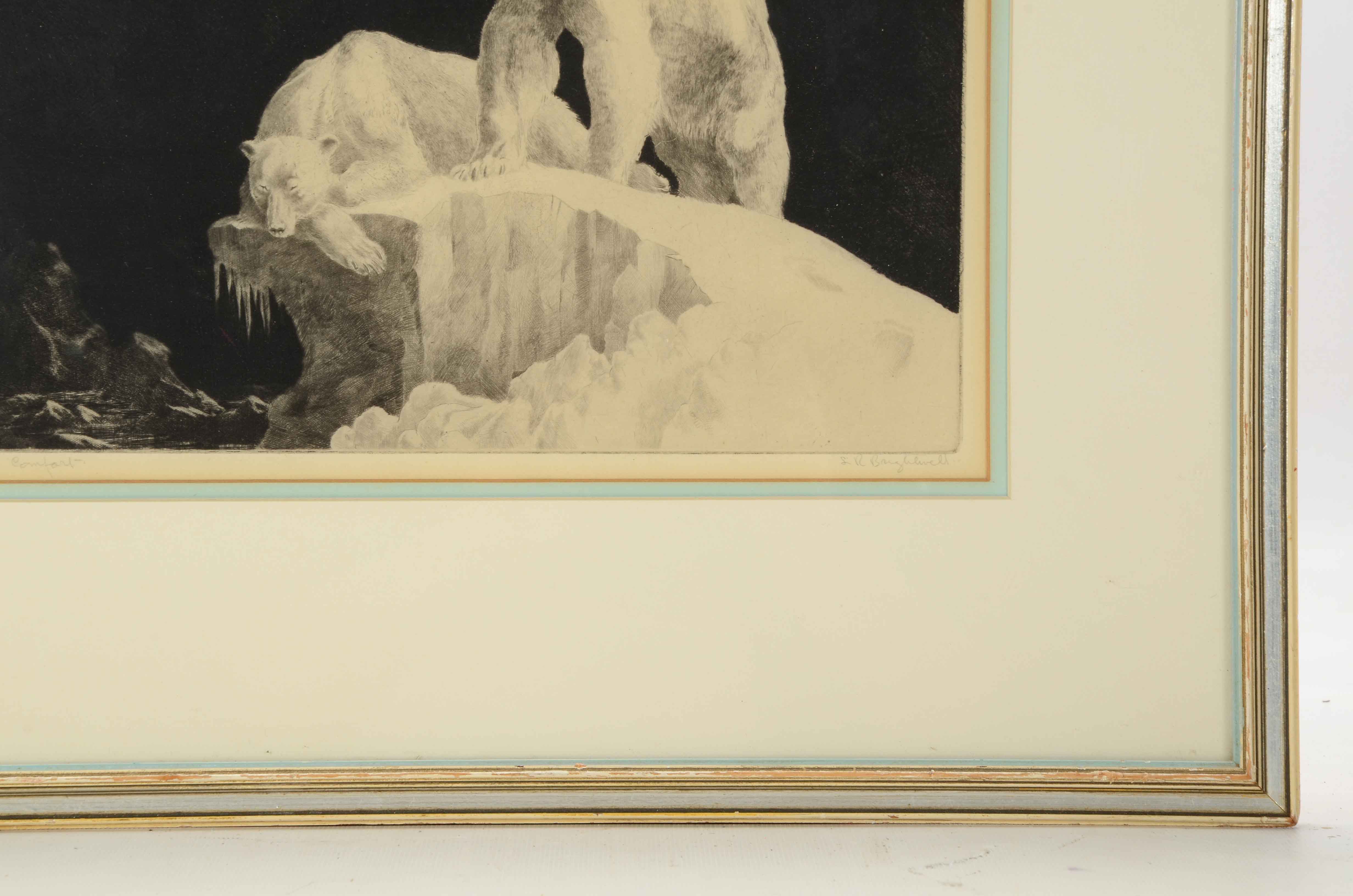 Leonard Robert Brightwell Drypoint Etching "Cold Comfort"