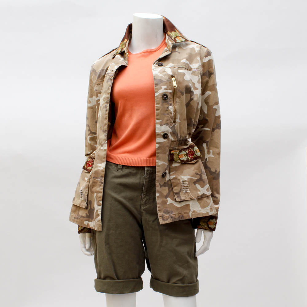 "Pam McMahon" Camouflage Safari Jacket, Shirt, Pants, and Belt