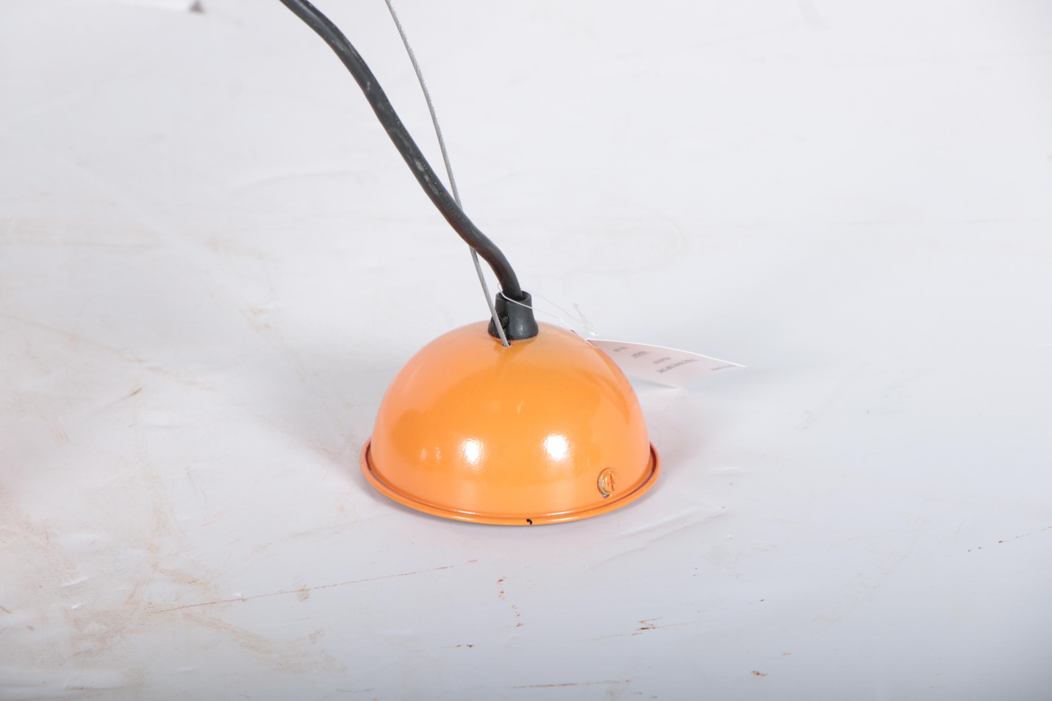 Pair of Orange Pendant Lights by Blue Ocean Traders