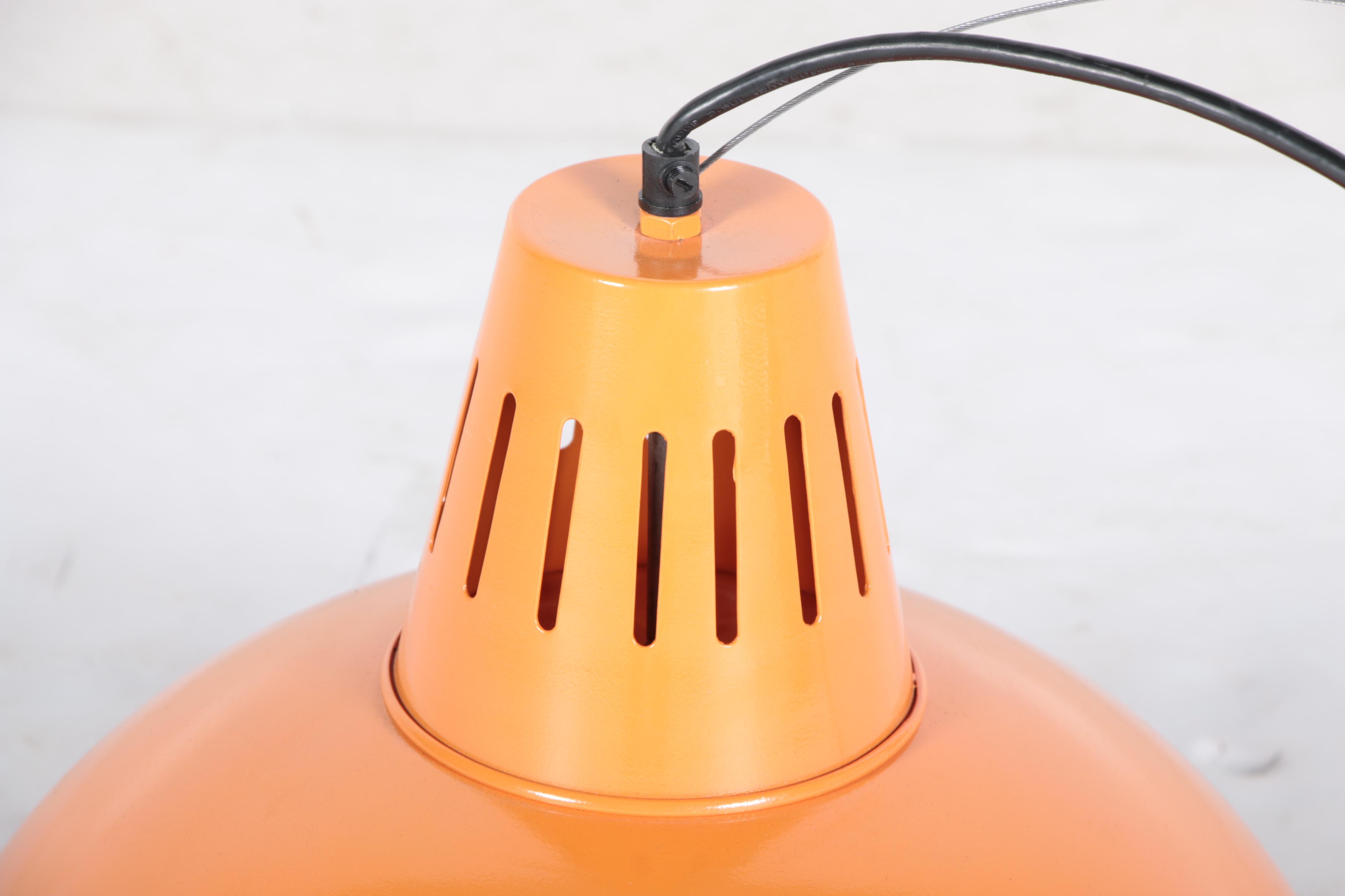 Pair of Orange Pendant Lights by Blue Ocean Traders