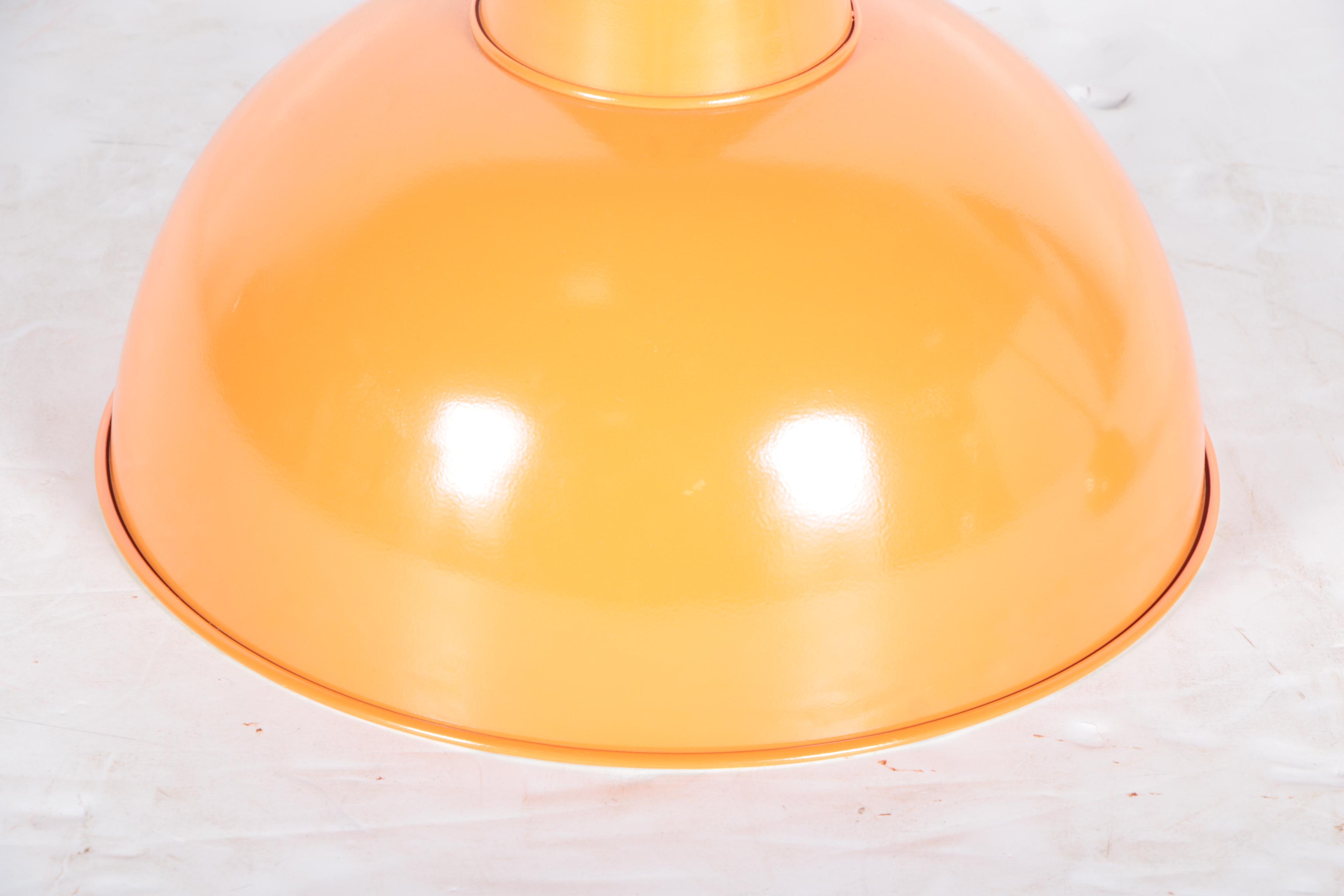 Pair of Orange Pendant Lights by Blue Ocean Traders