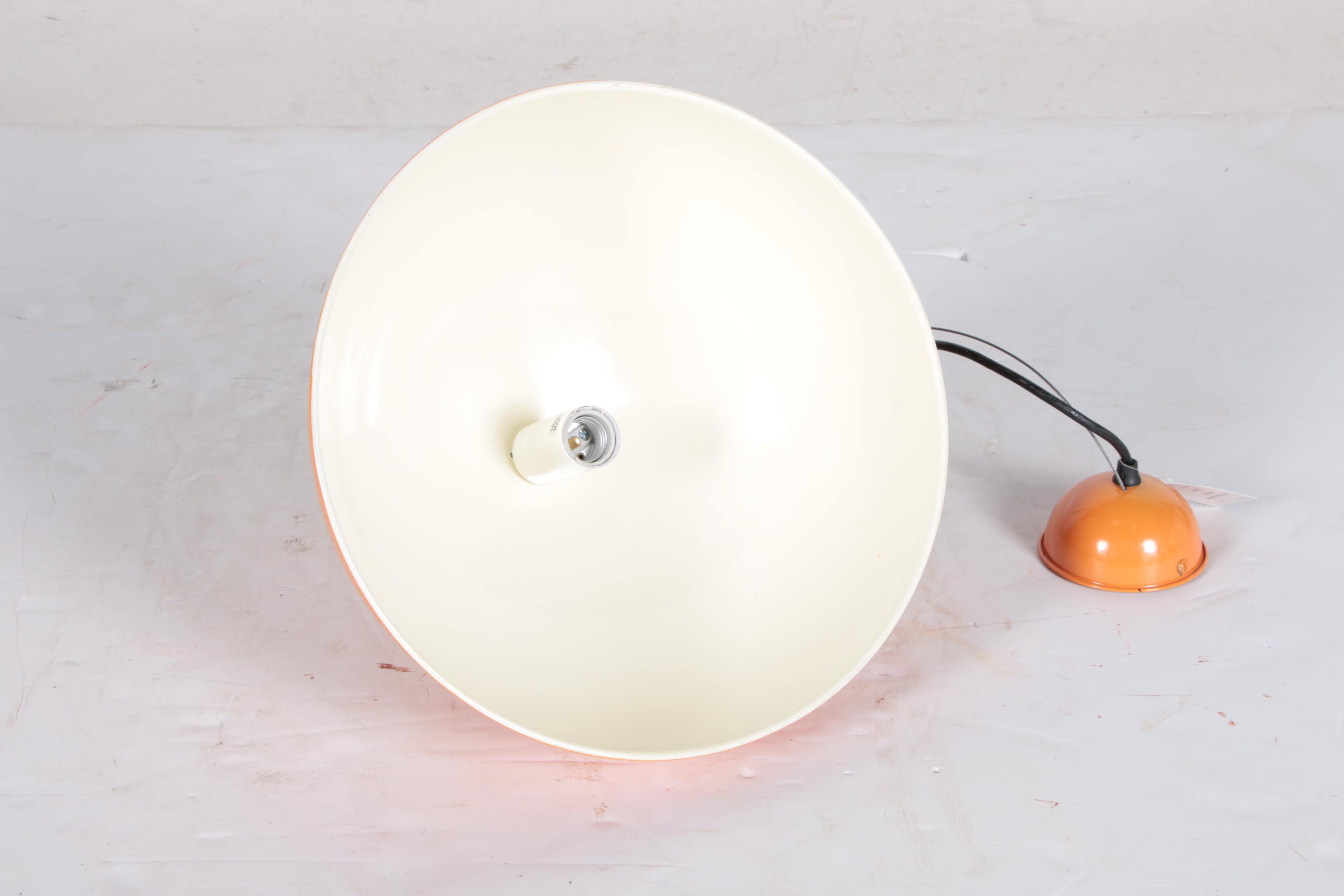 Pair of Orange Pendant Lights by Blue Ocean Traders