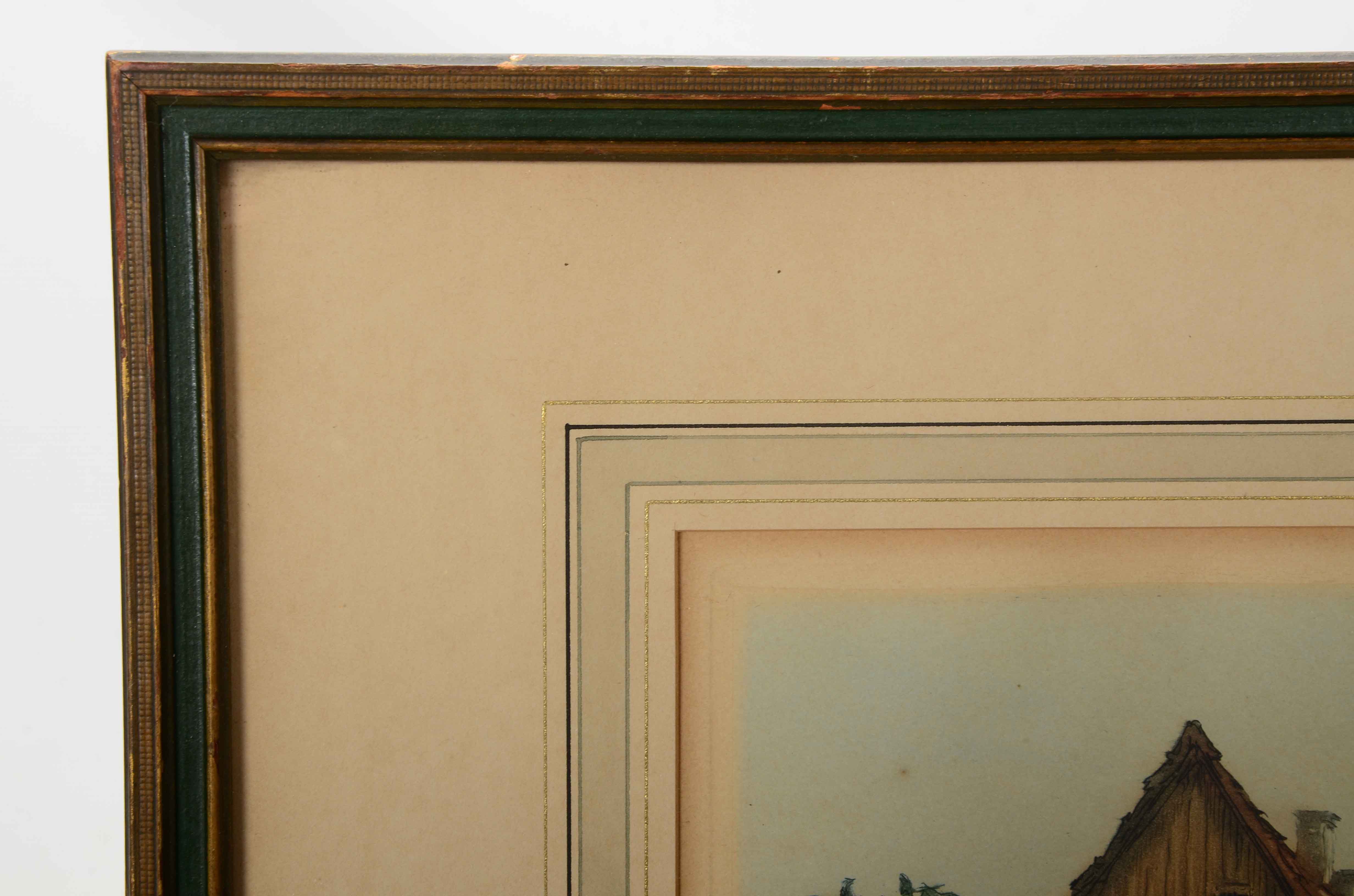 Alexander Liebmann Limited Edition Aquatint Etching of German Town