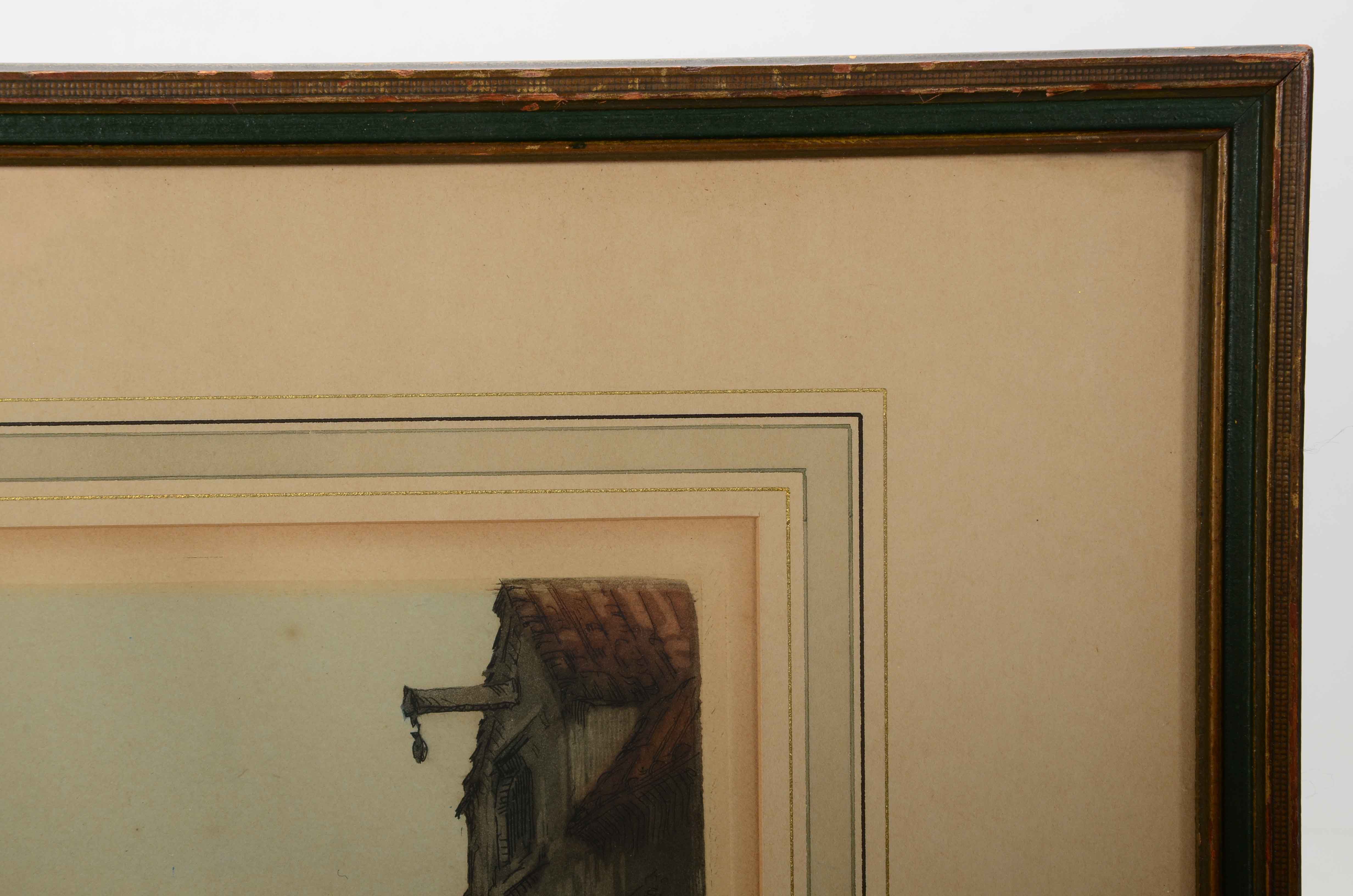 Alexander Liebmann Limited Edition Aquatint Etching of German Town