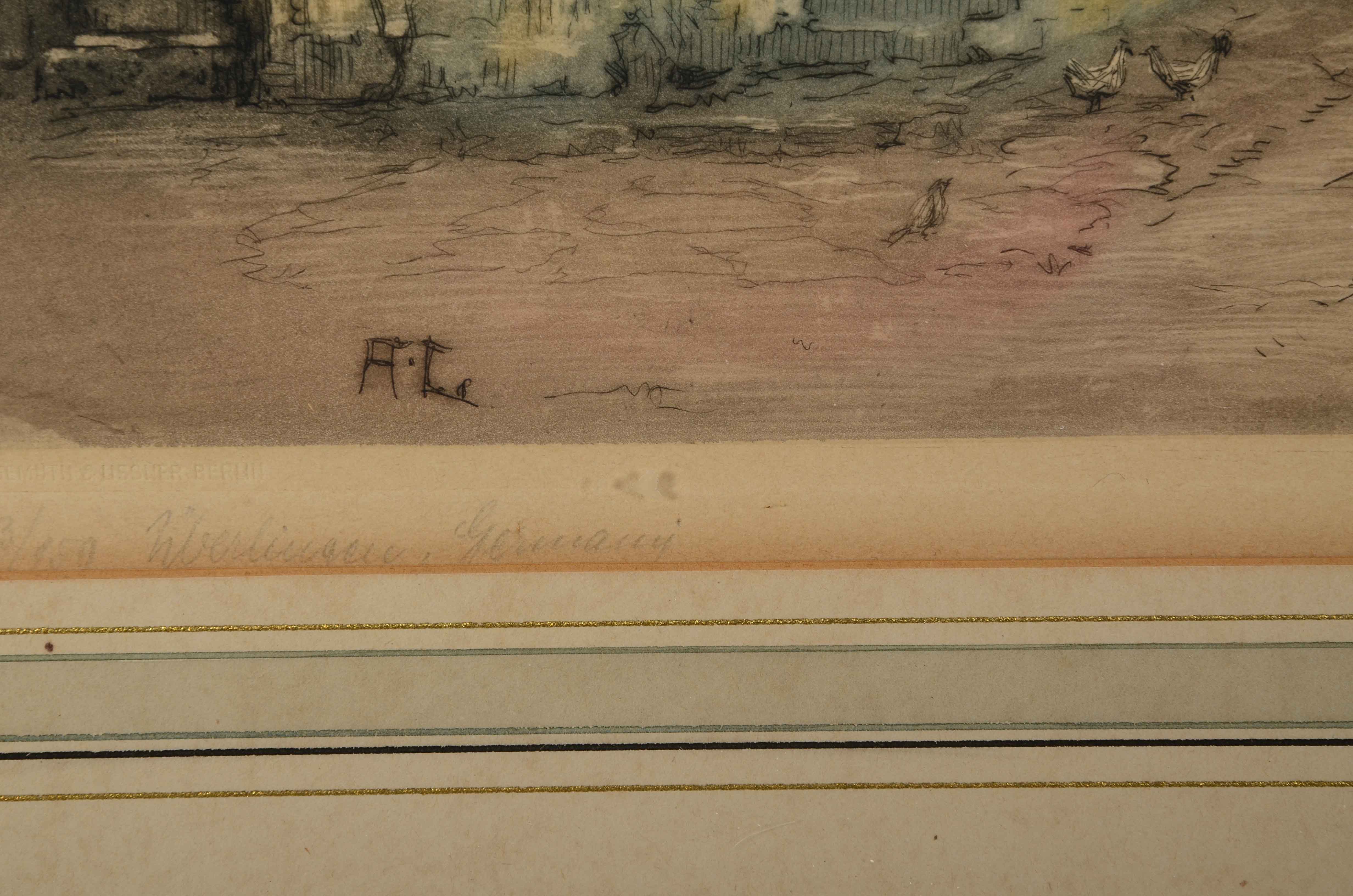 Alexander Liebmann Limited Edition Aquatint Etching of German Town