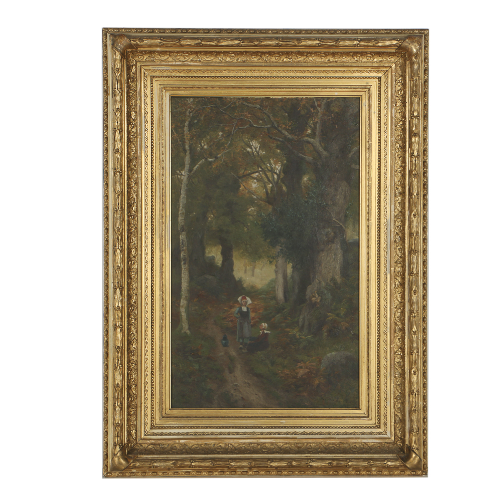 Hamilton Hamilton Oil Painting on Canvas Figural Landscape